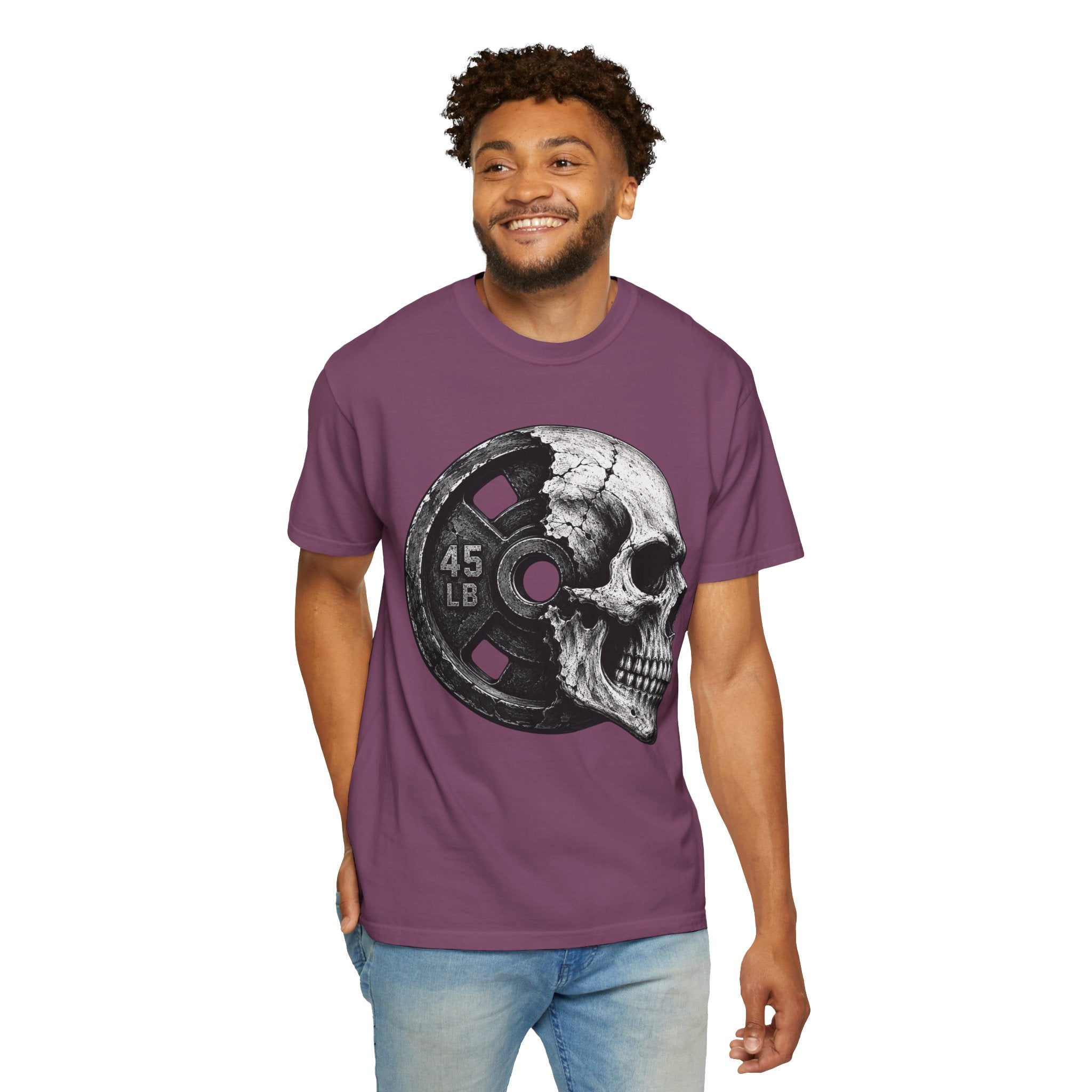 Powerlifting Skull Weight Plate T-shirt