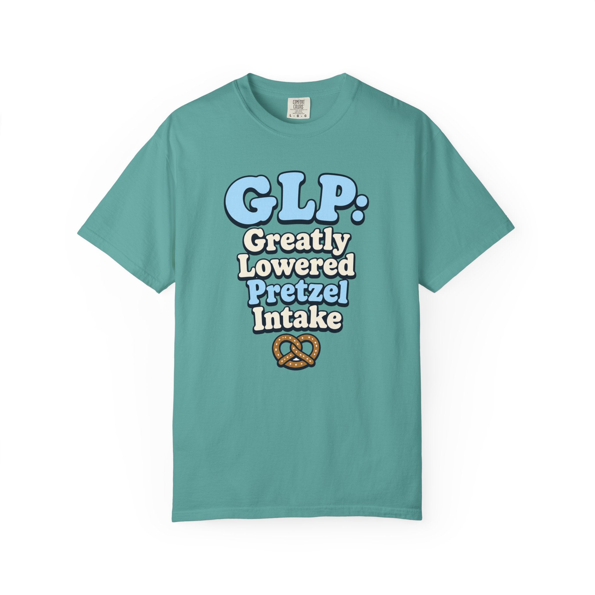 Funny GLP Shirt — "Greatly Lowered Pretzel Intake" Weight Loss Humor Tee