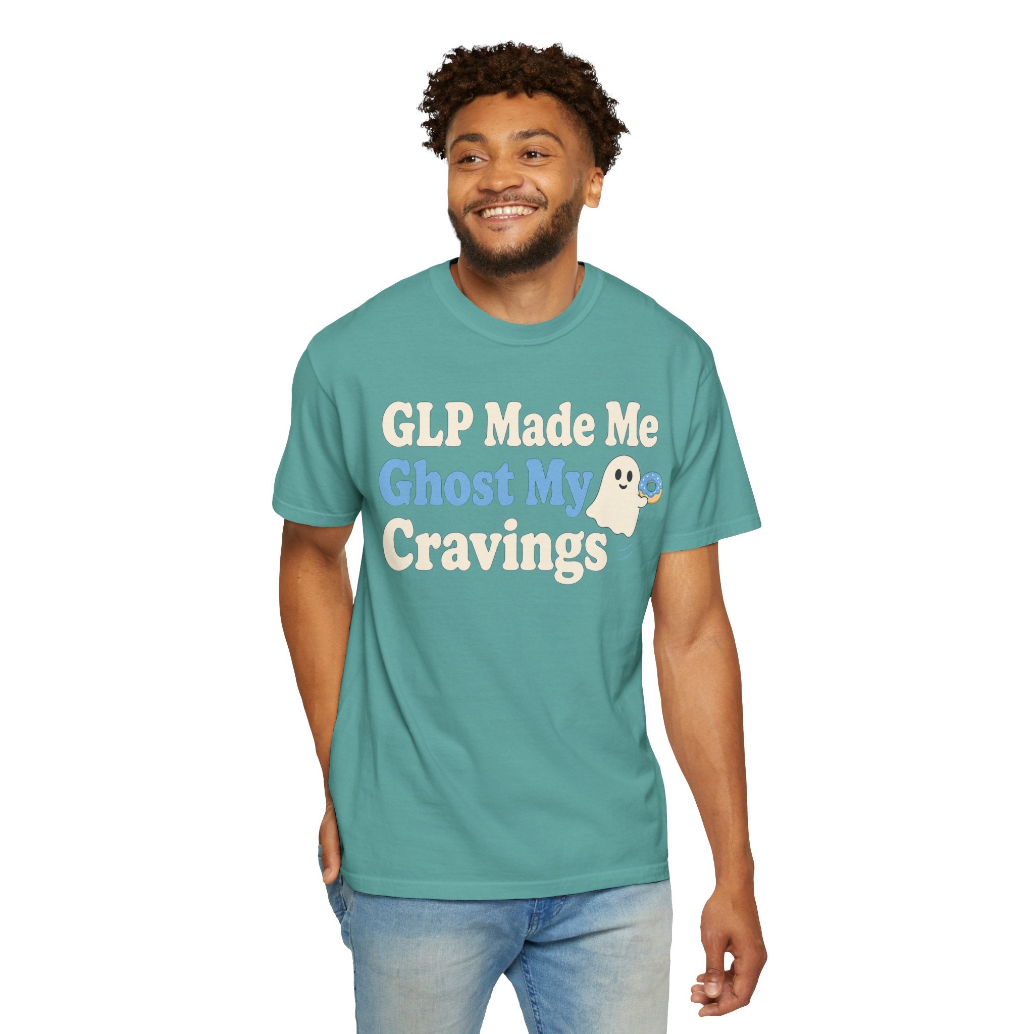 GLP Made Me Ghost My Cravings T-Shirt — Funny GLP & Weight Loss Insider Tee