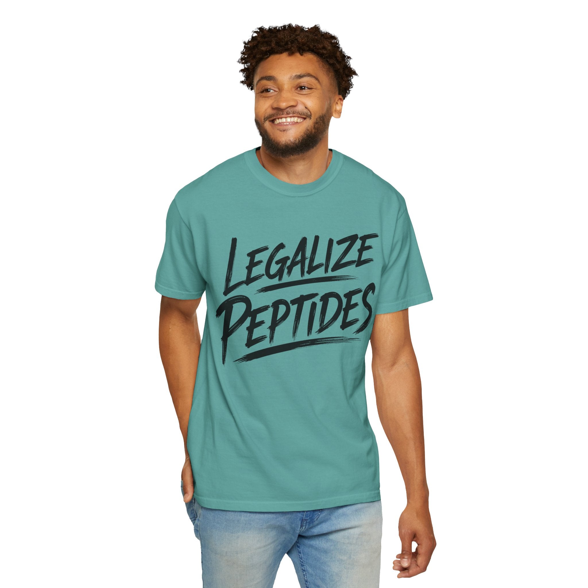 Legalize Peptides T-Shirt — Bold Script Science Advocacy Tee