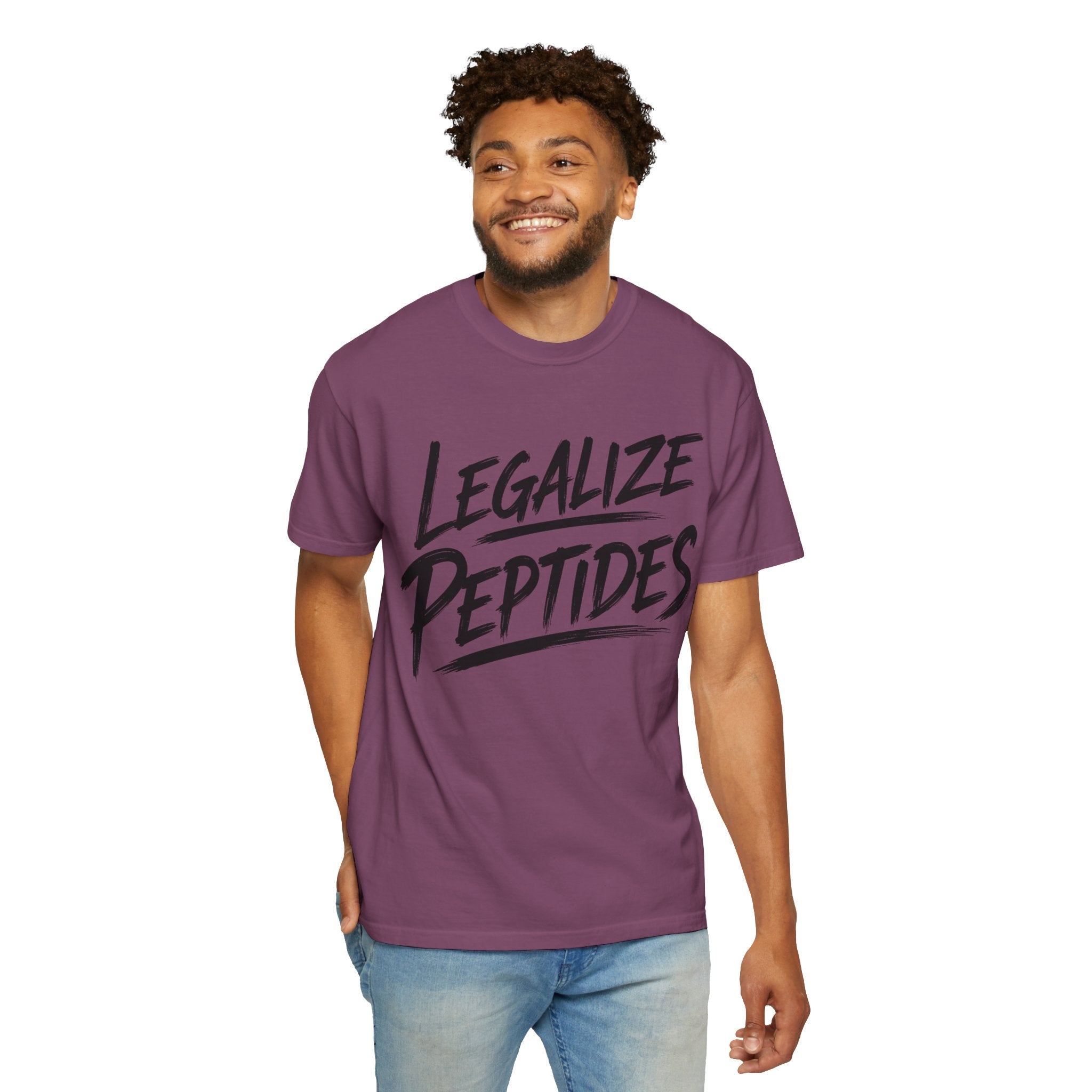 Legalize Peptides T-Shirt — Bold Script Science Advocacy Tee