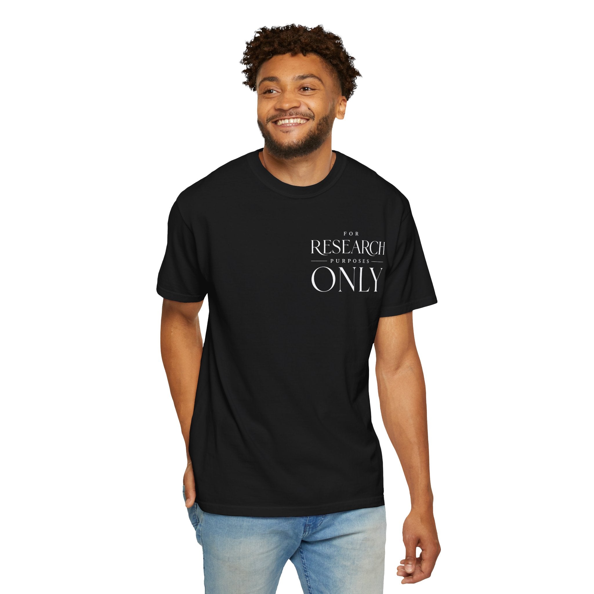 Research Purposes Only T-Shirt — Minimalist Scientific Tee
