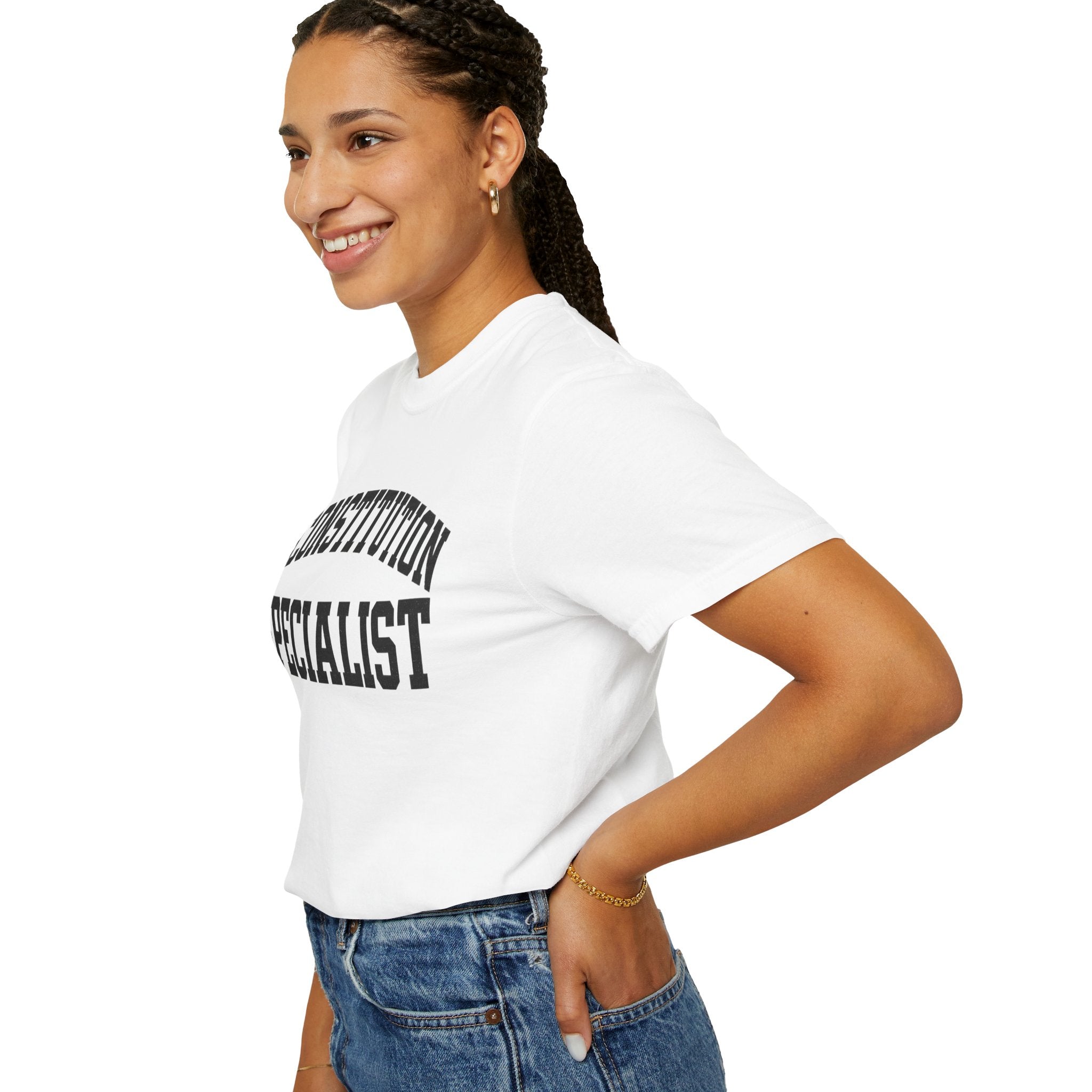 Reconstitution Specialist T-Shirt — Retro Collegiate Graphic Tee