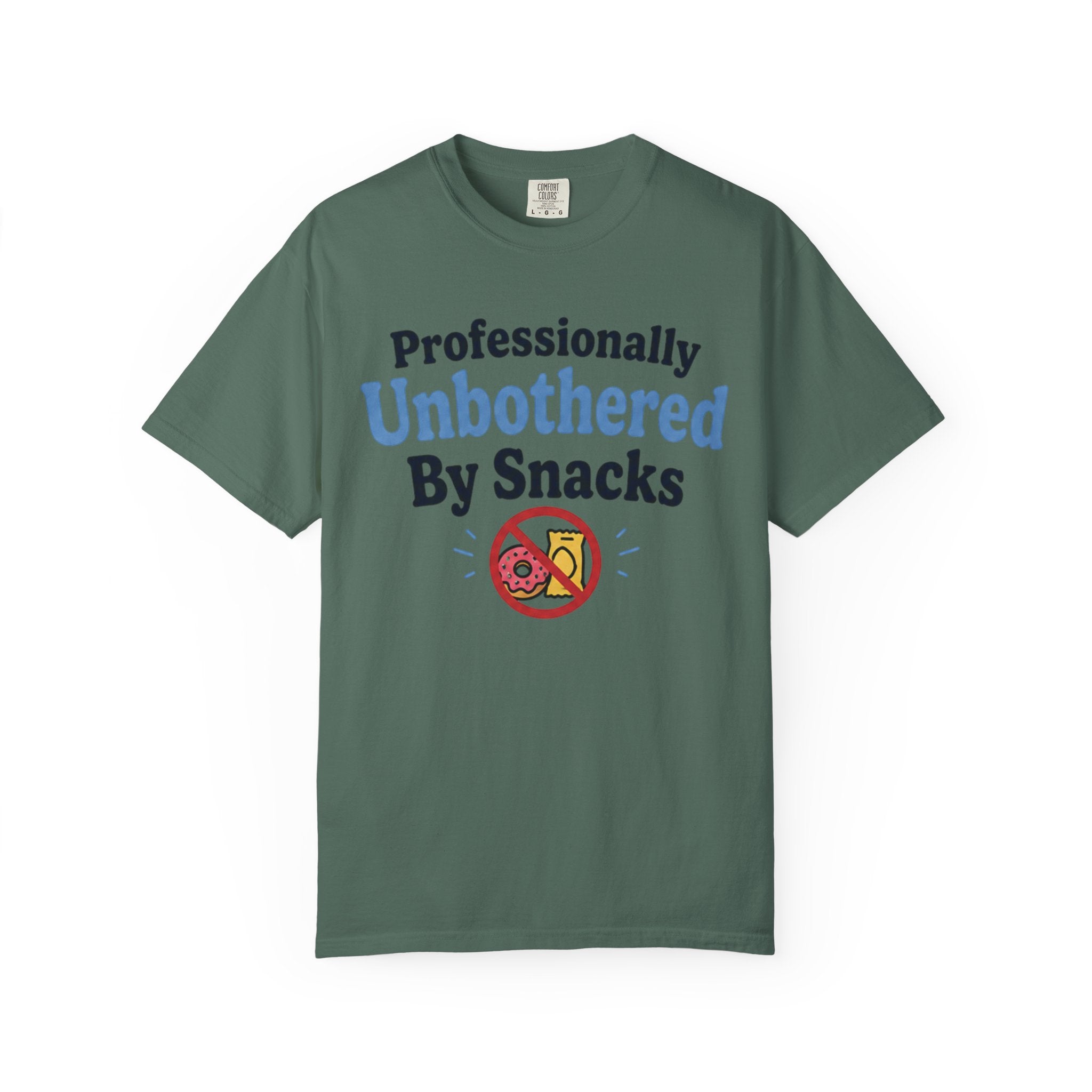 Professionally Unbothered By Snacks Funny T‑Shirt