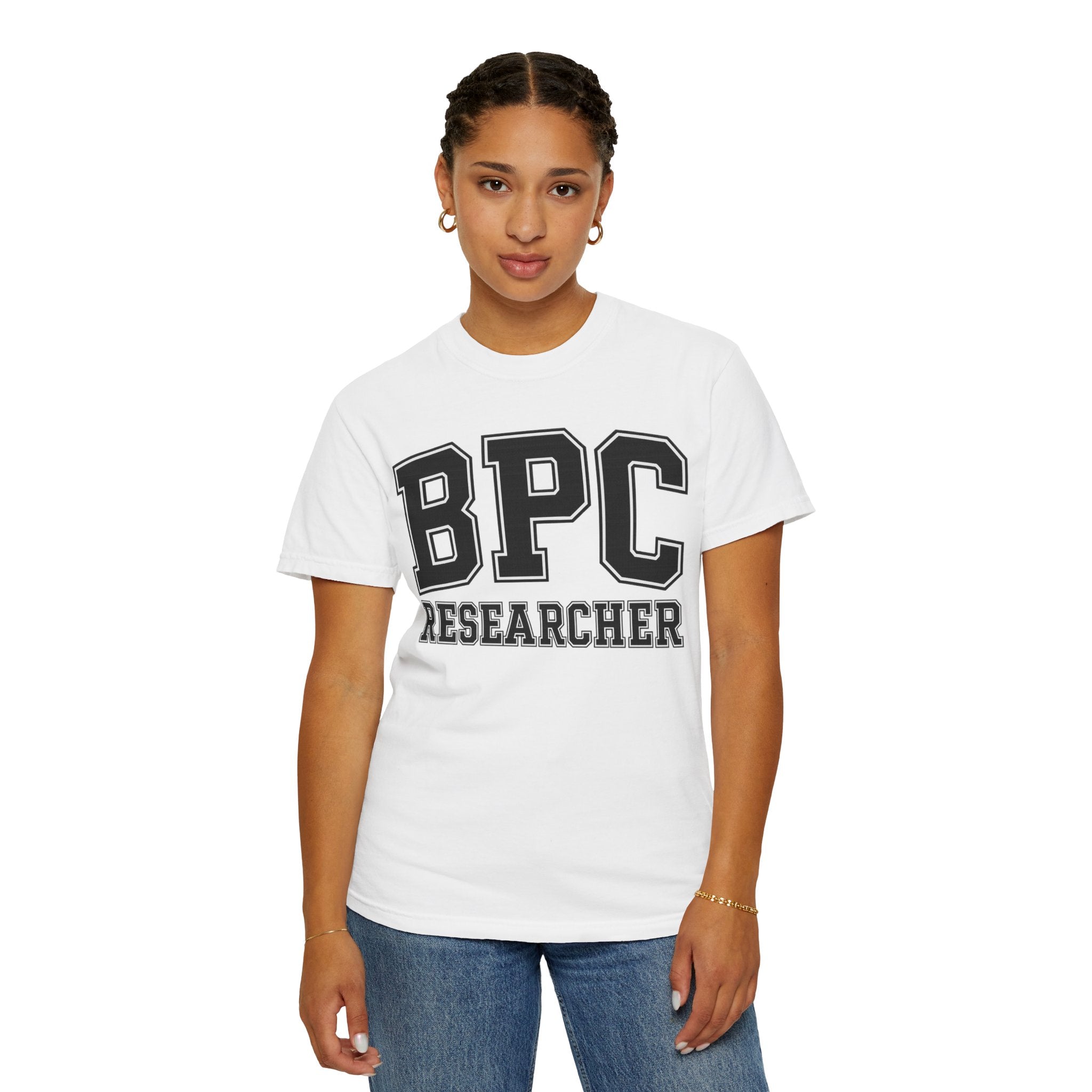 BPC Researcher T-Shirt — Collegiate Biohacker Tee for BPC-157 Enthusiasts