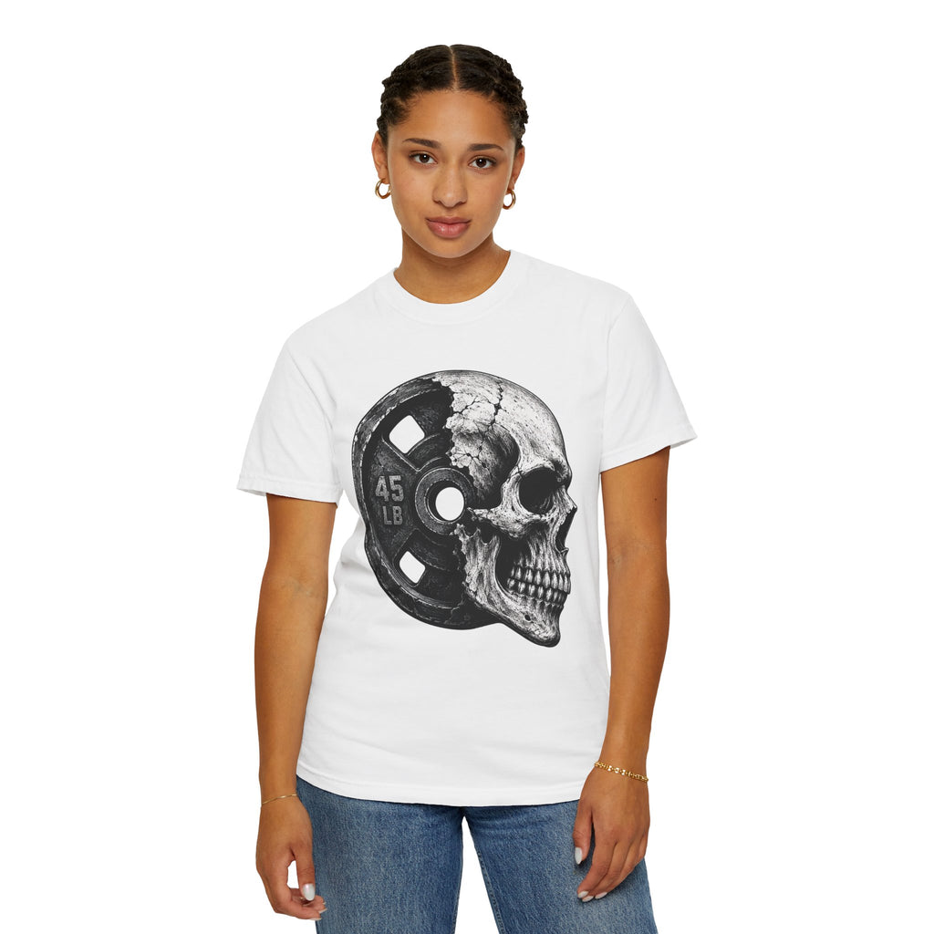 Powerlifting Skull Weight Plate T-shirt