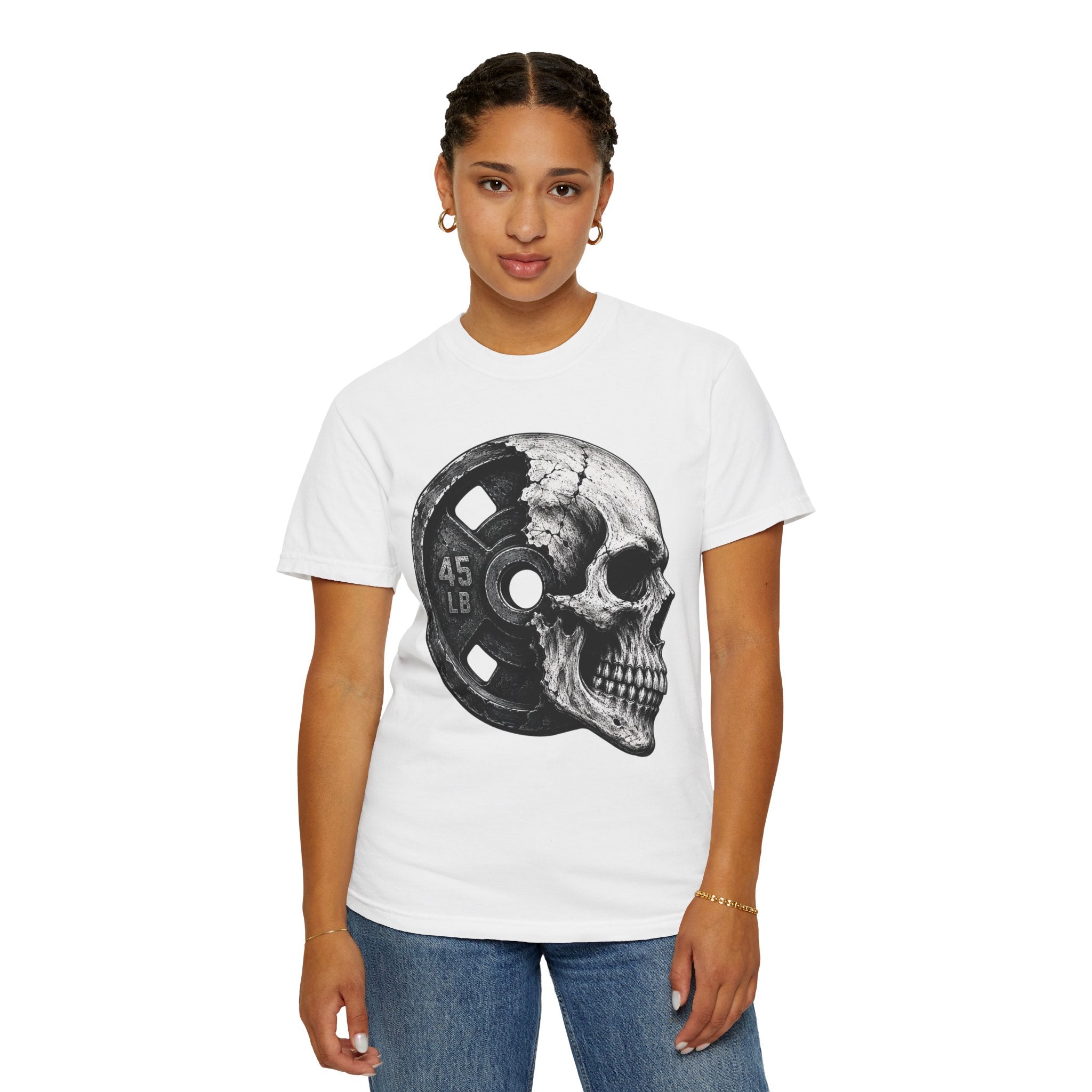 Powerlifting Skull Weight Plate T-shirt
