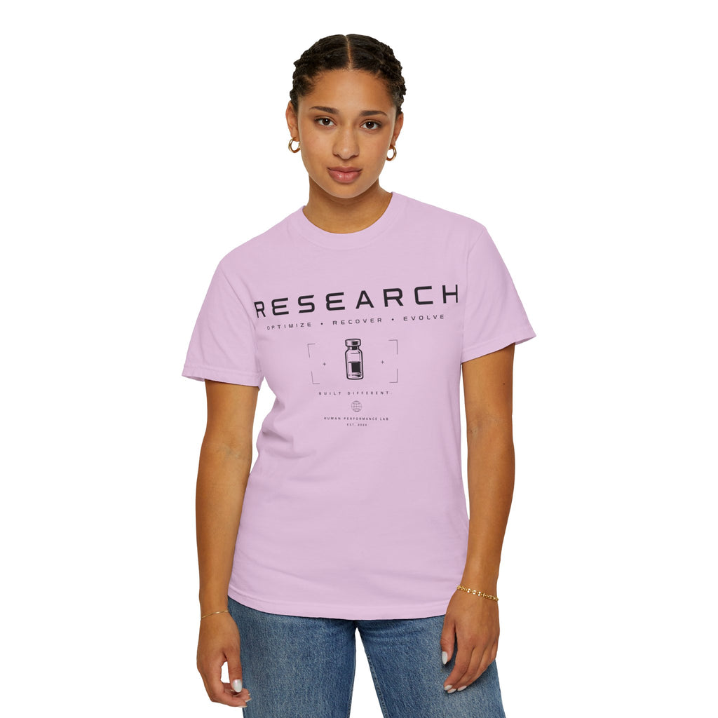 Research — Human Performance Lab T‑Shirt: "Optimize Recover Evolve"