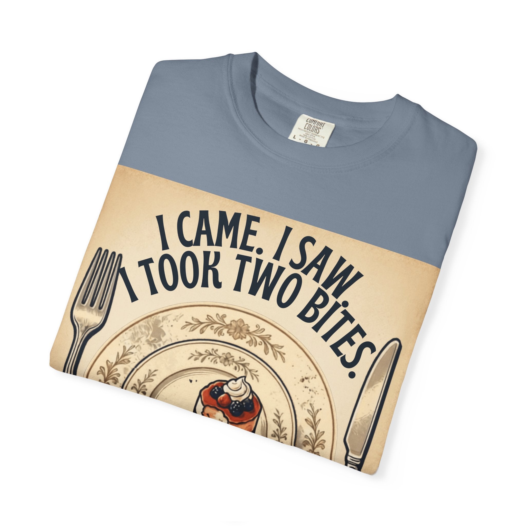 Semaglutide Funny T-Shirt – "I Came, I Saw, Took Two Bites" Weight-Loss Humor Tee