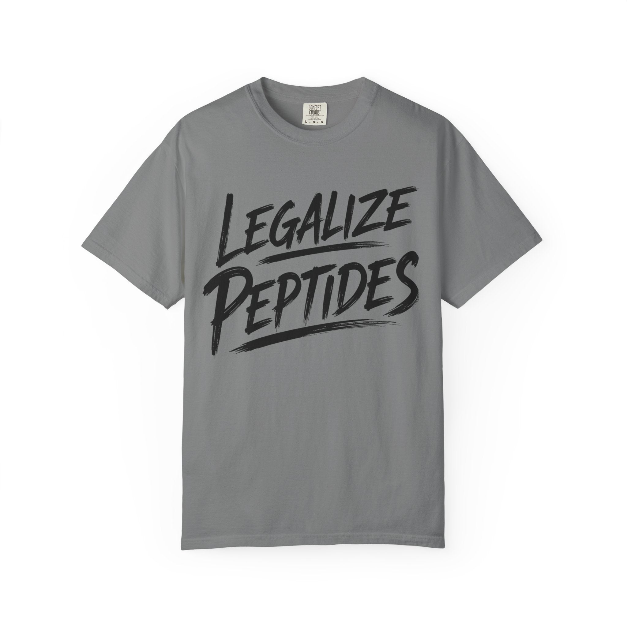 Legalize Peptides T-Shirt — Bold Script Science Advocacy Tee