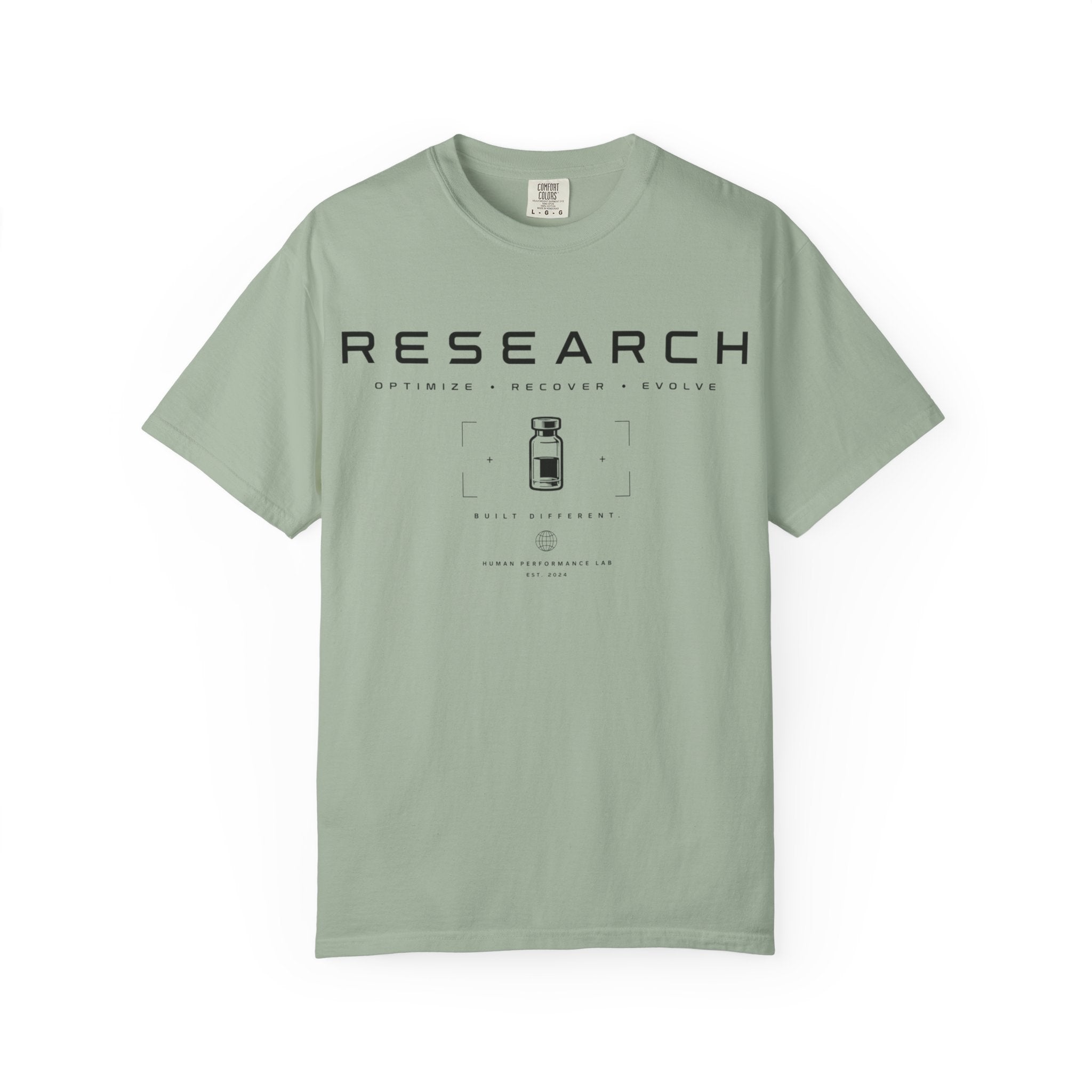 Research — Human Performance Lab T‑Shirt: "Optimize Recover Evolve"