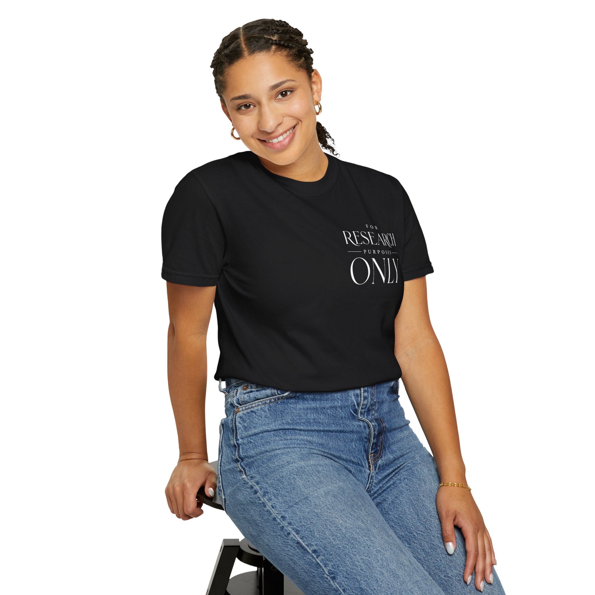 Research Purposes Only T-Shirt — Minimalist Scientific Tee