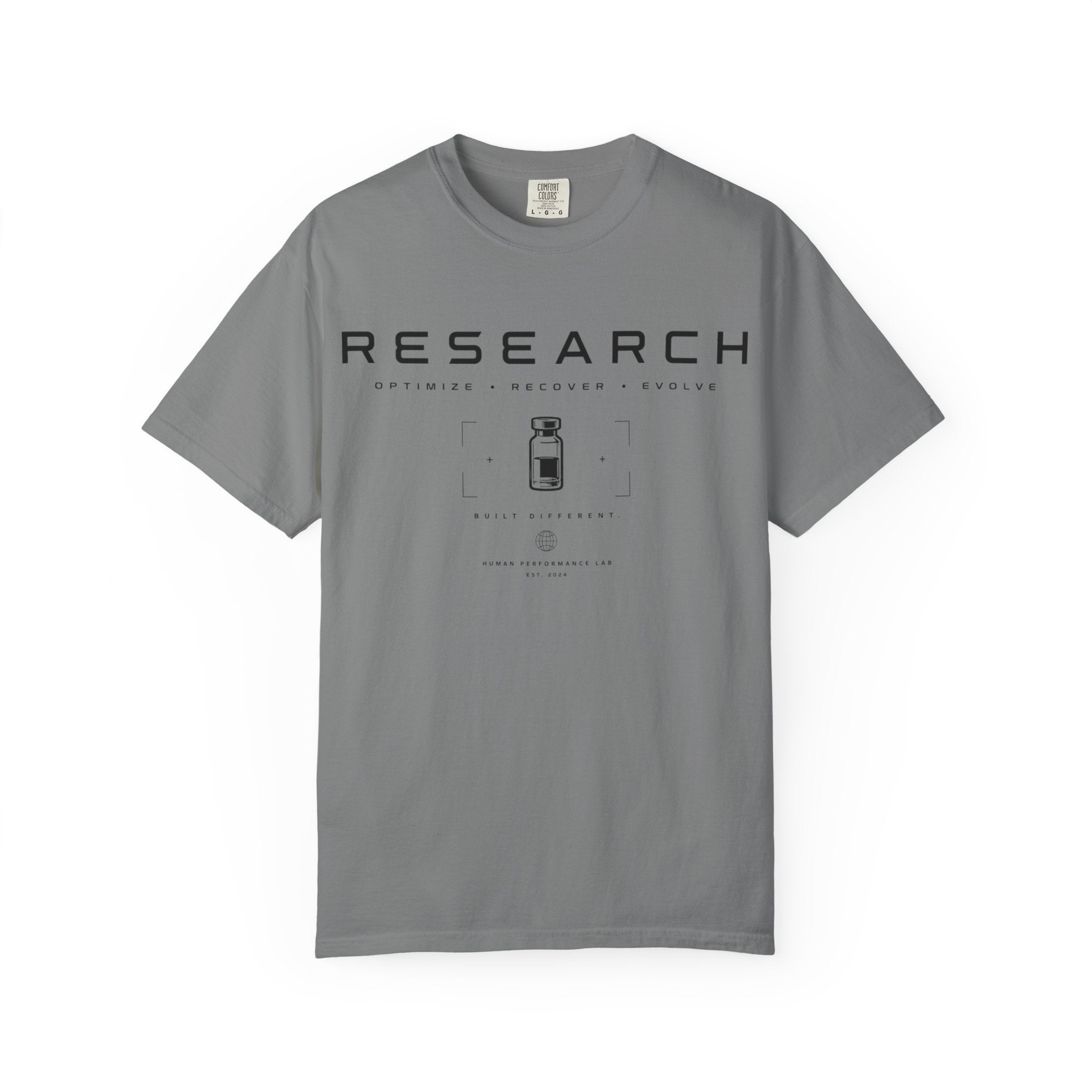 Research — Human Performance Lab T‑Shirt: "Optimize Recover Evolve"