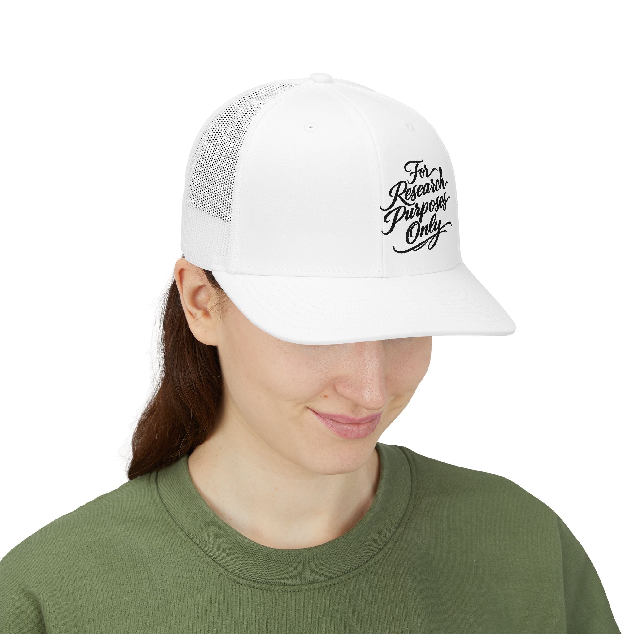 Trucker Cap — "For Research Purposes Only" Script Patch