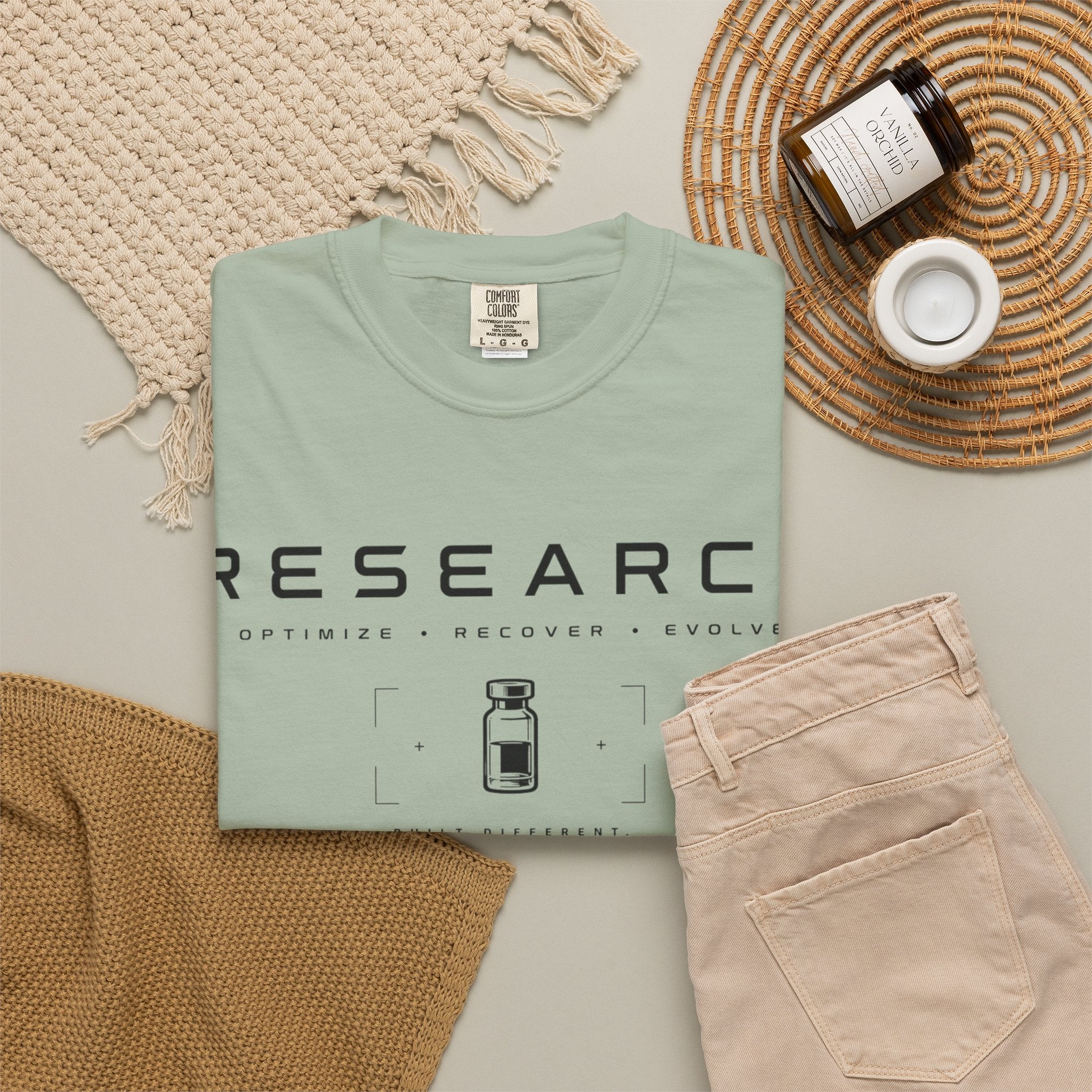 Research — Human Performance Lab T‑Shirt: "Optimize Recover Evolve"