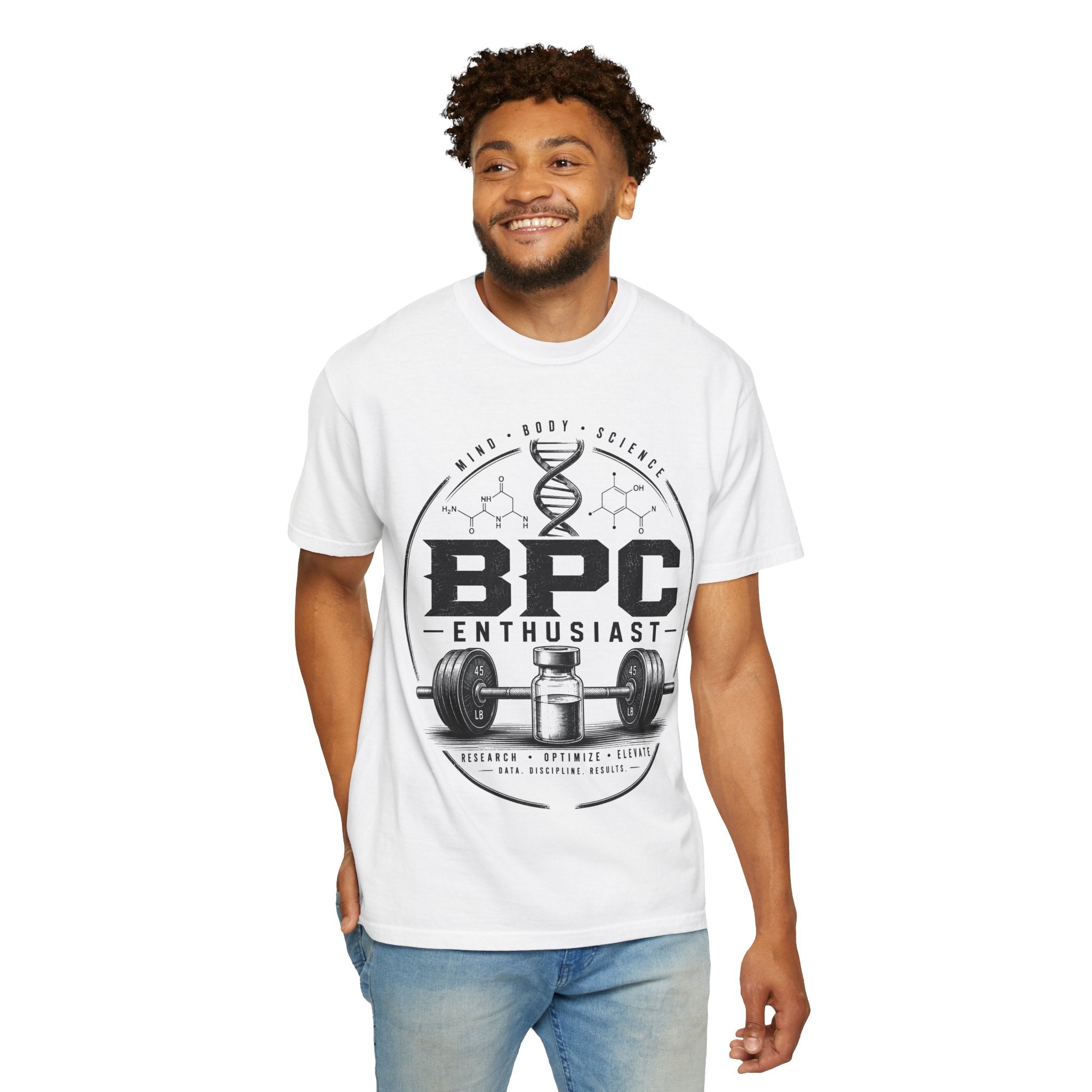 BPC Enthusiast T‑Shirt — Barbell & Supplement Fitness Tee