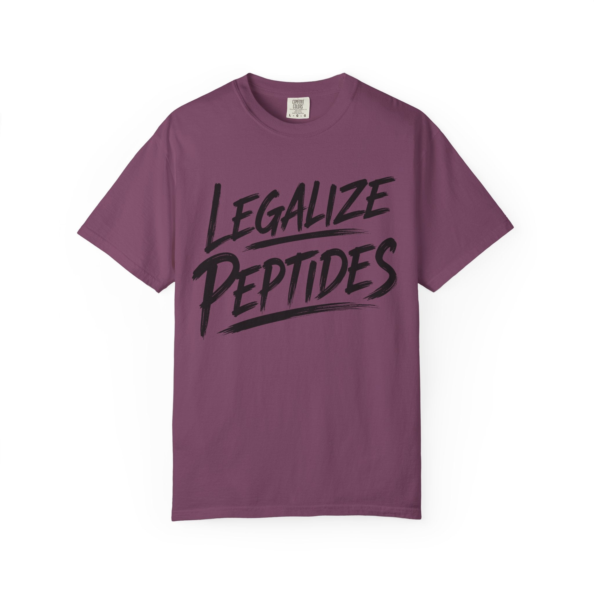 Legalize Peptides T-Shirt — Bold Script Science Advocacy Tee