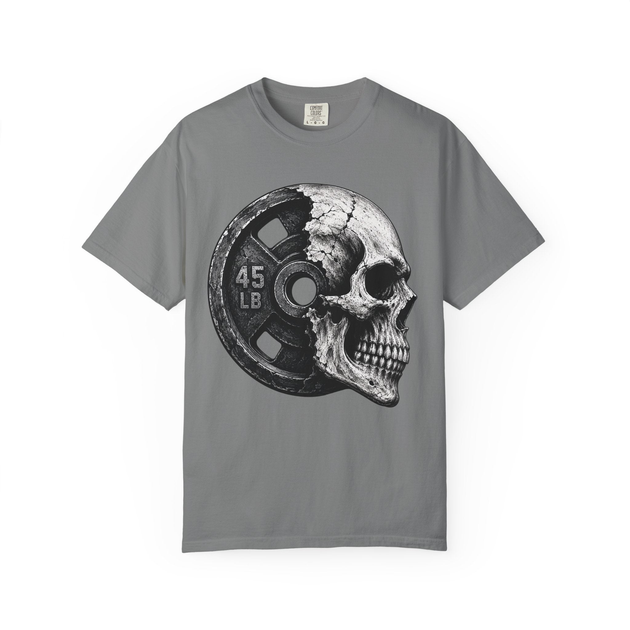 Powerlifting Skull Weight Plate T-shirt