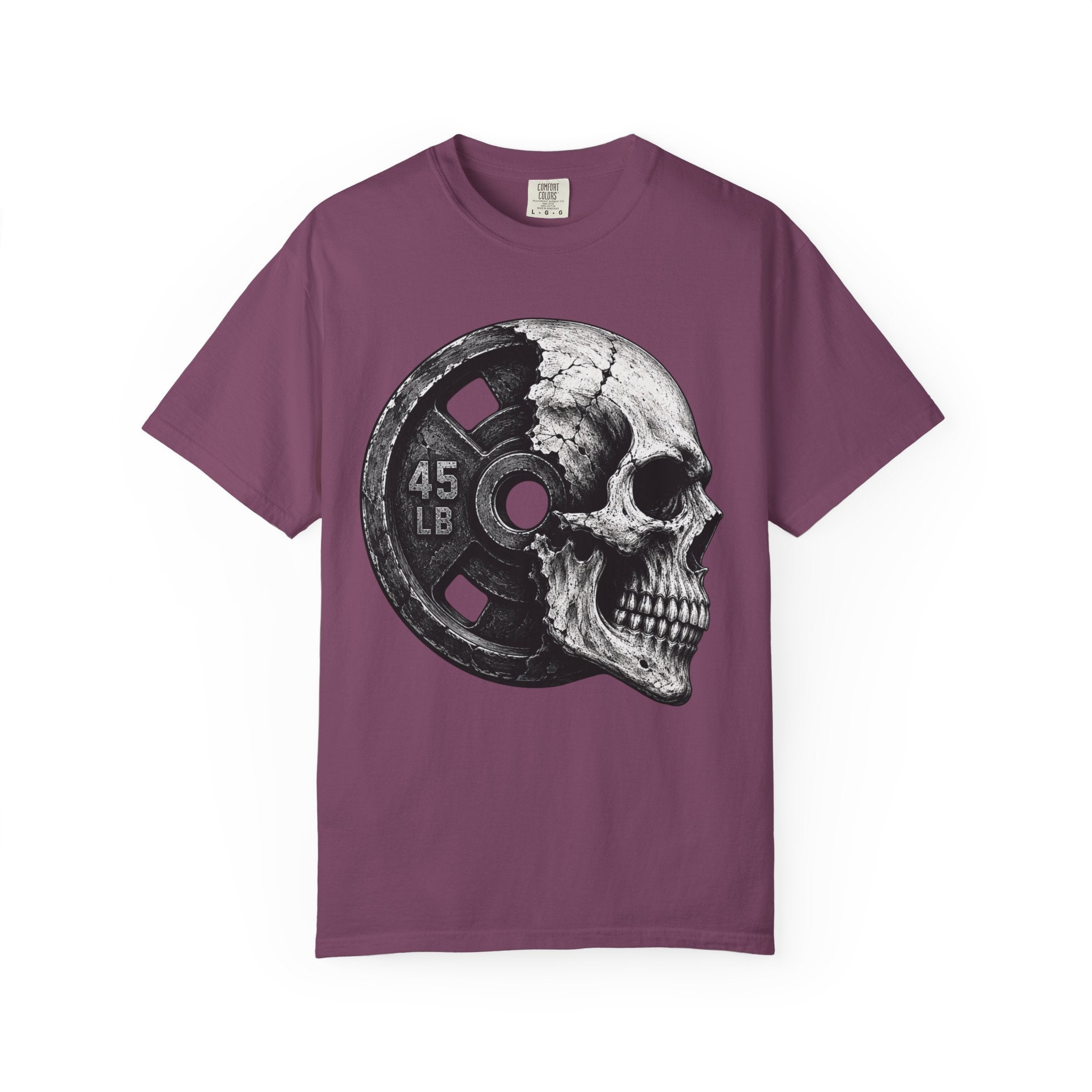 Powerlifting Skull Weight Plate T-shirt