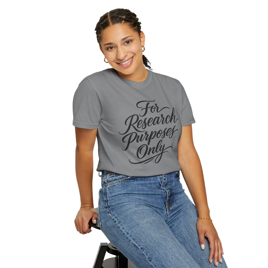 "For Research Purposes Only" Cursive T-Shirt — Peptide Research IYKYK Tee