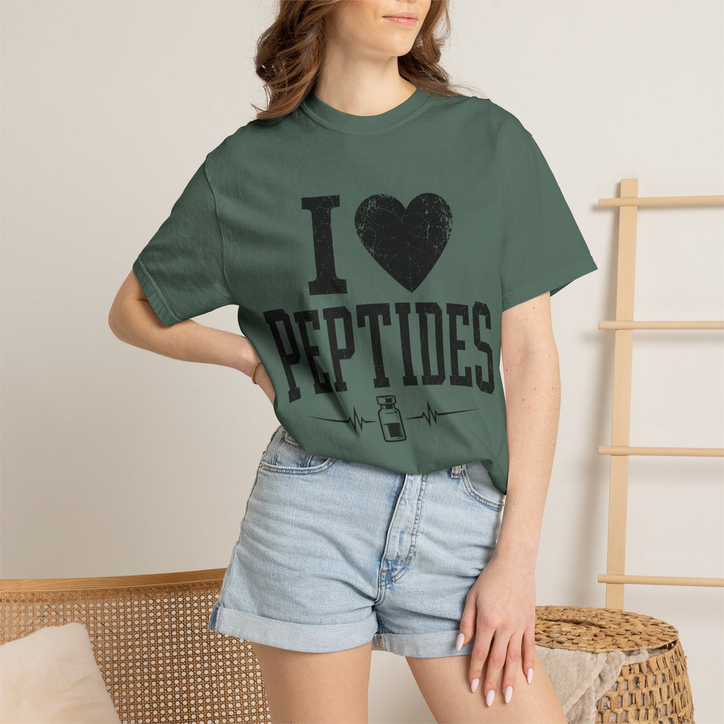 I Love Peptides T-Shirt — Peptide Researcher & Biohacker Graphic Tee