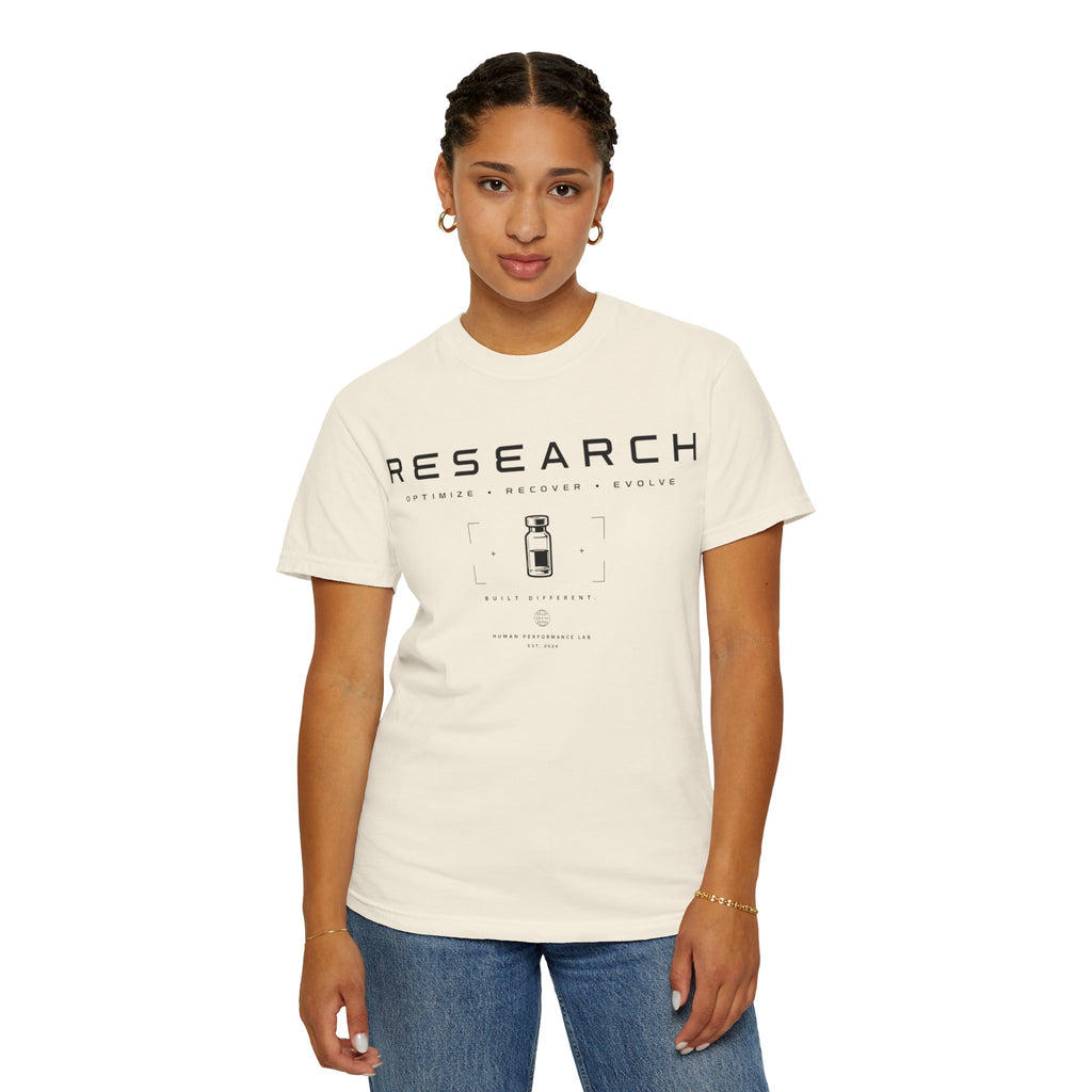 Research — Human Performance Lab T‑Shirt: "Optimize Recover Evolve"