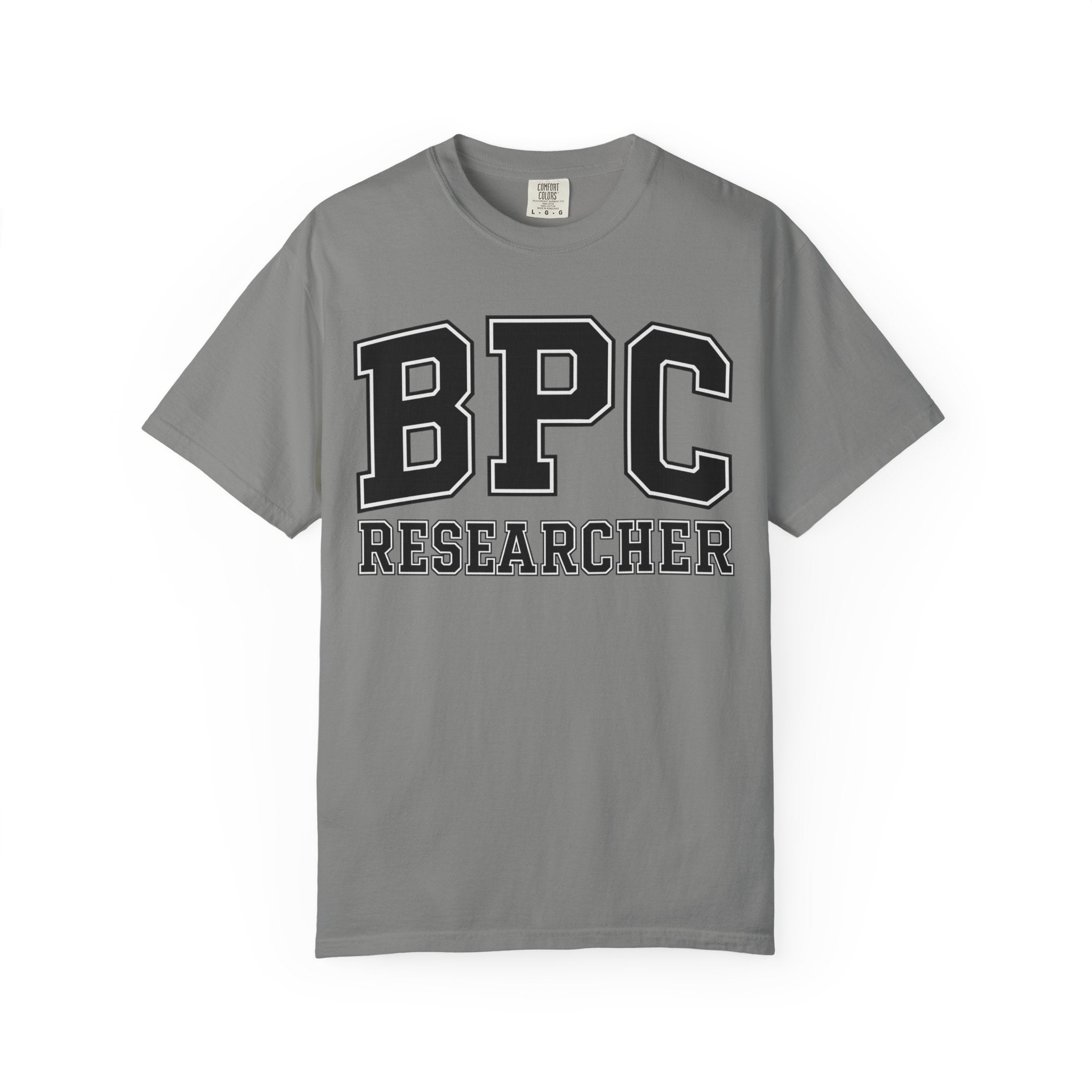 BPC Researcher T-Shirt — Collegiate Biohacker Tee for BPC-157 Enthusiasts
