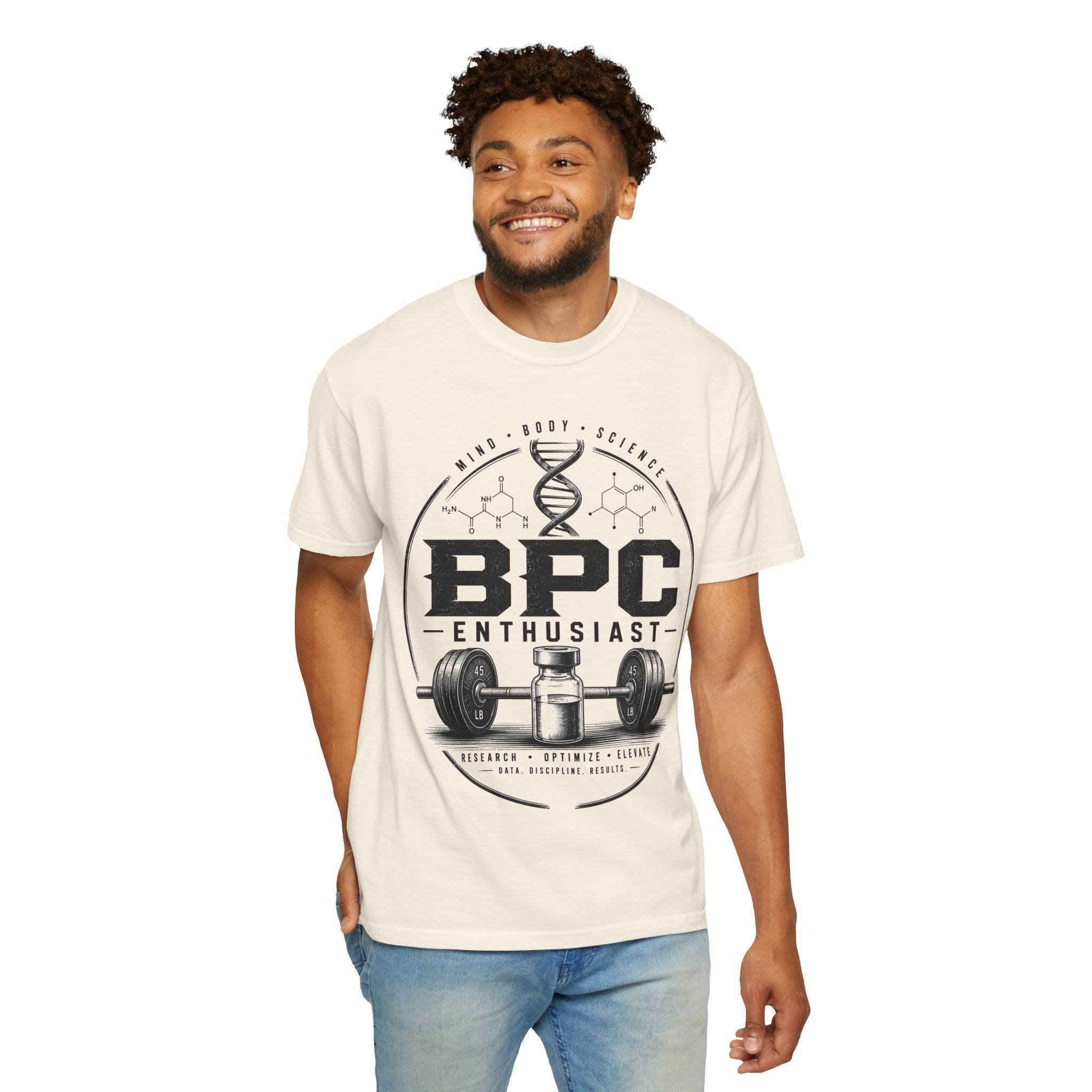 BPC Enthusiast T‑Shirt — Barbell & Supplement Fitness Tee
