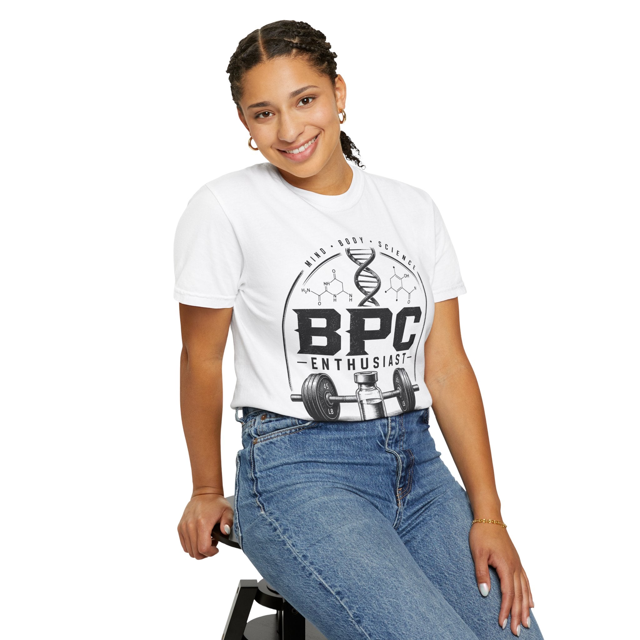 BPC Enthusiast T‑Shirt — Barbell & Supplement Fitness Tee