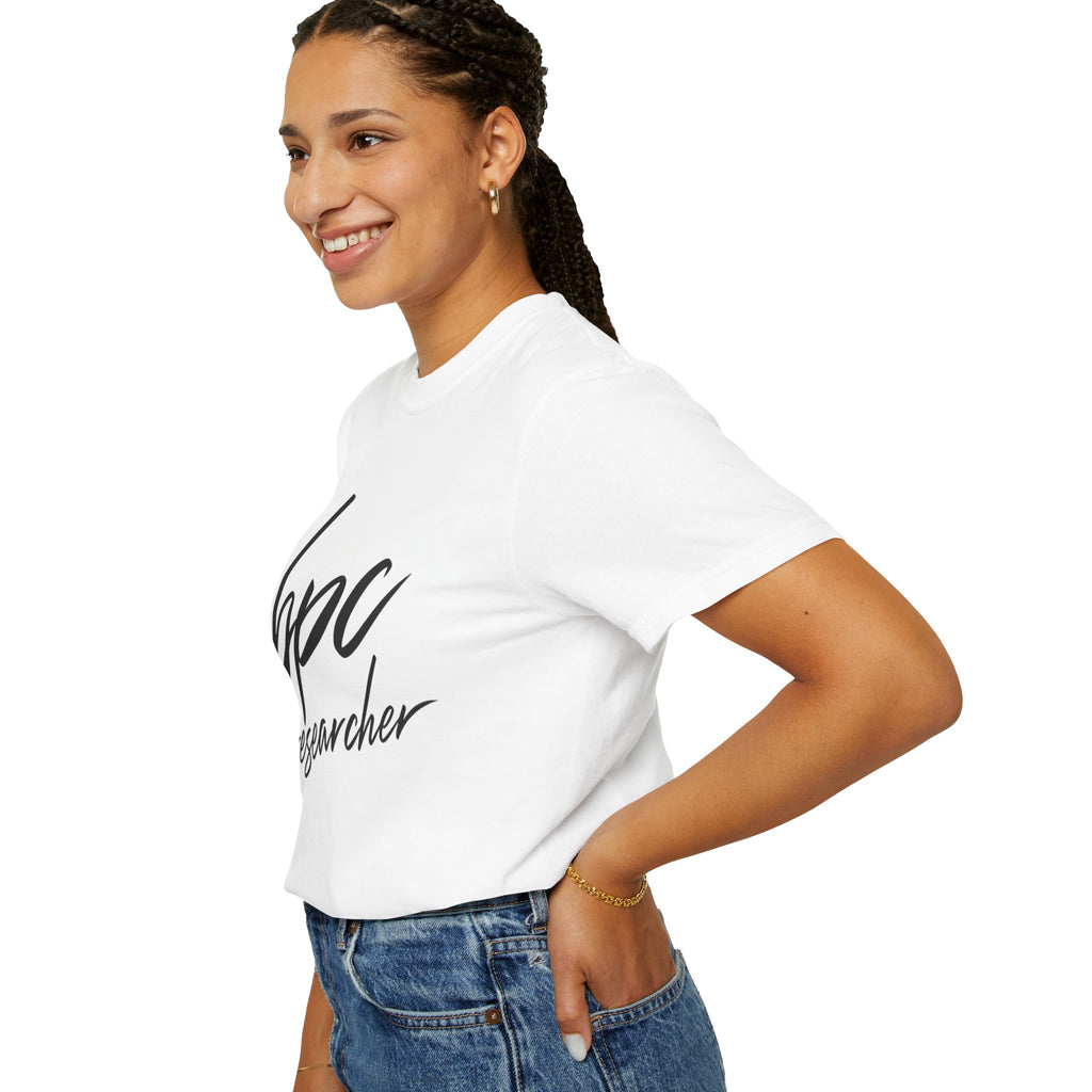 BPC Researcher T-Shirt — Script Logo Tee for Scientists & Data Professionals