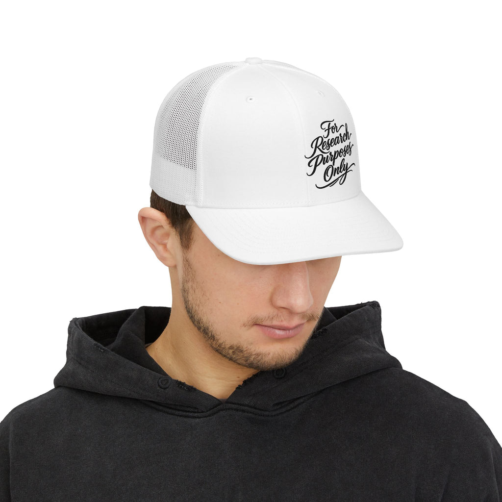 Trucker Cap — "For Research Purposes Only" Script Patch