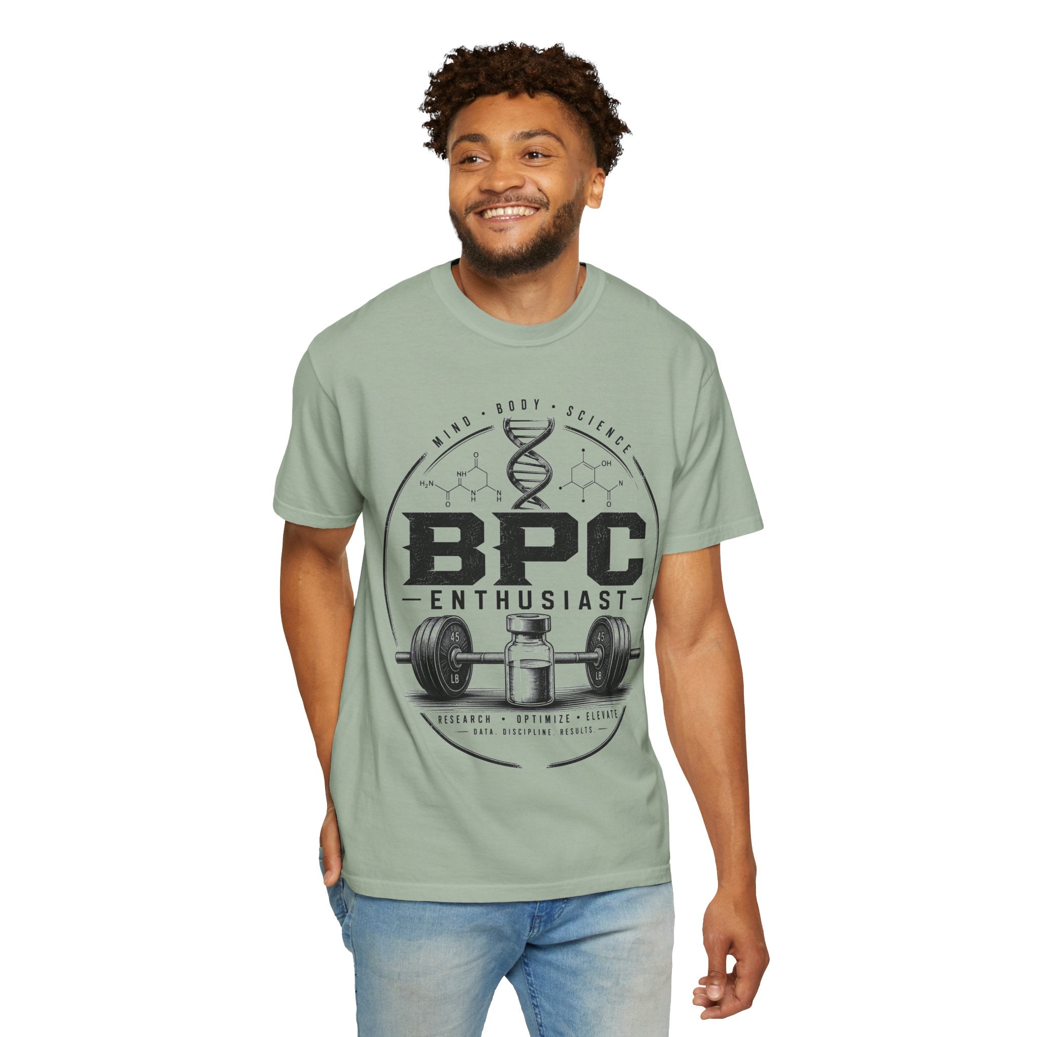BPC Enthusiast T‑Shirt — Barbell & Supplement Fitness Tee