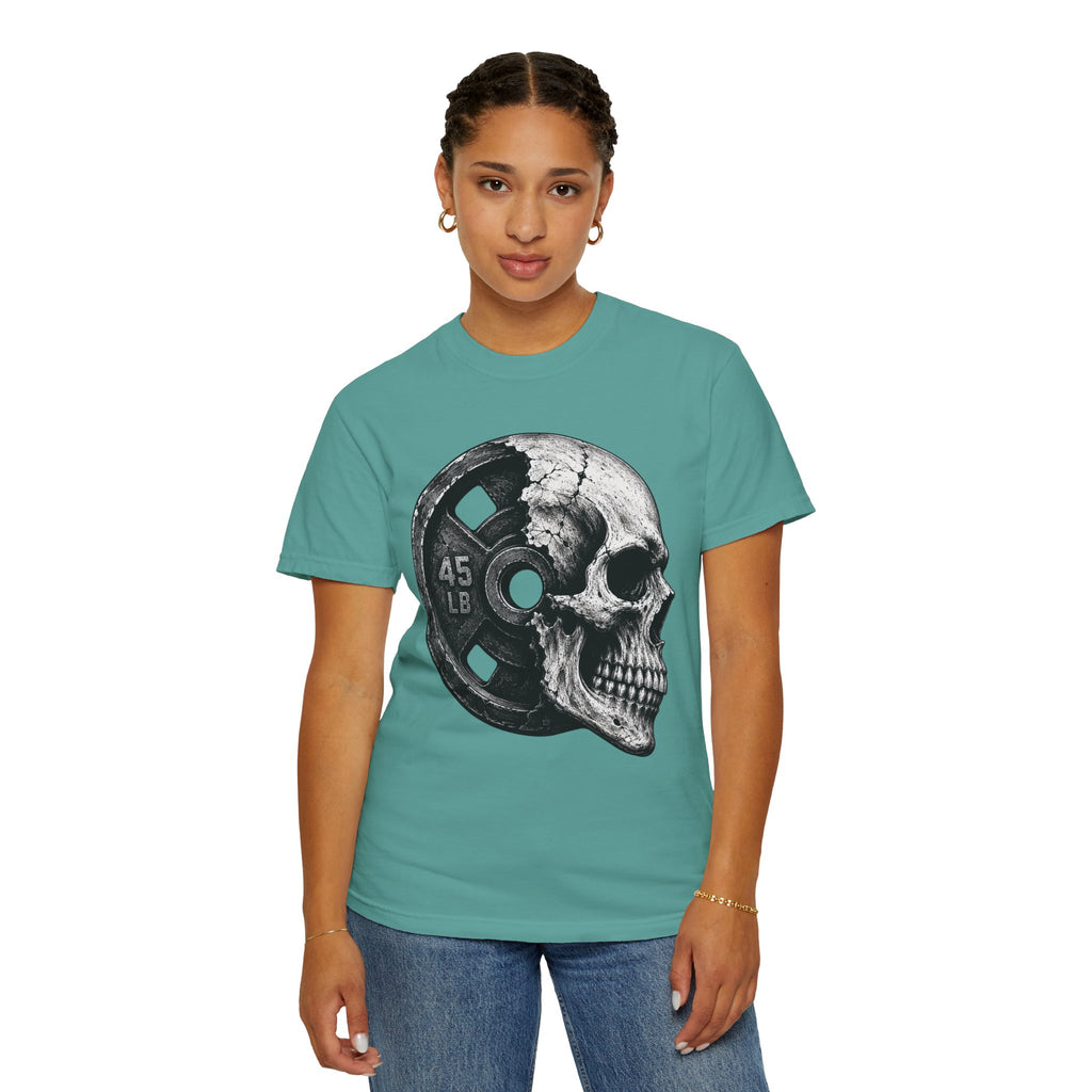 Powerlifting Skull Weight Plate T-shirt