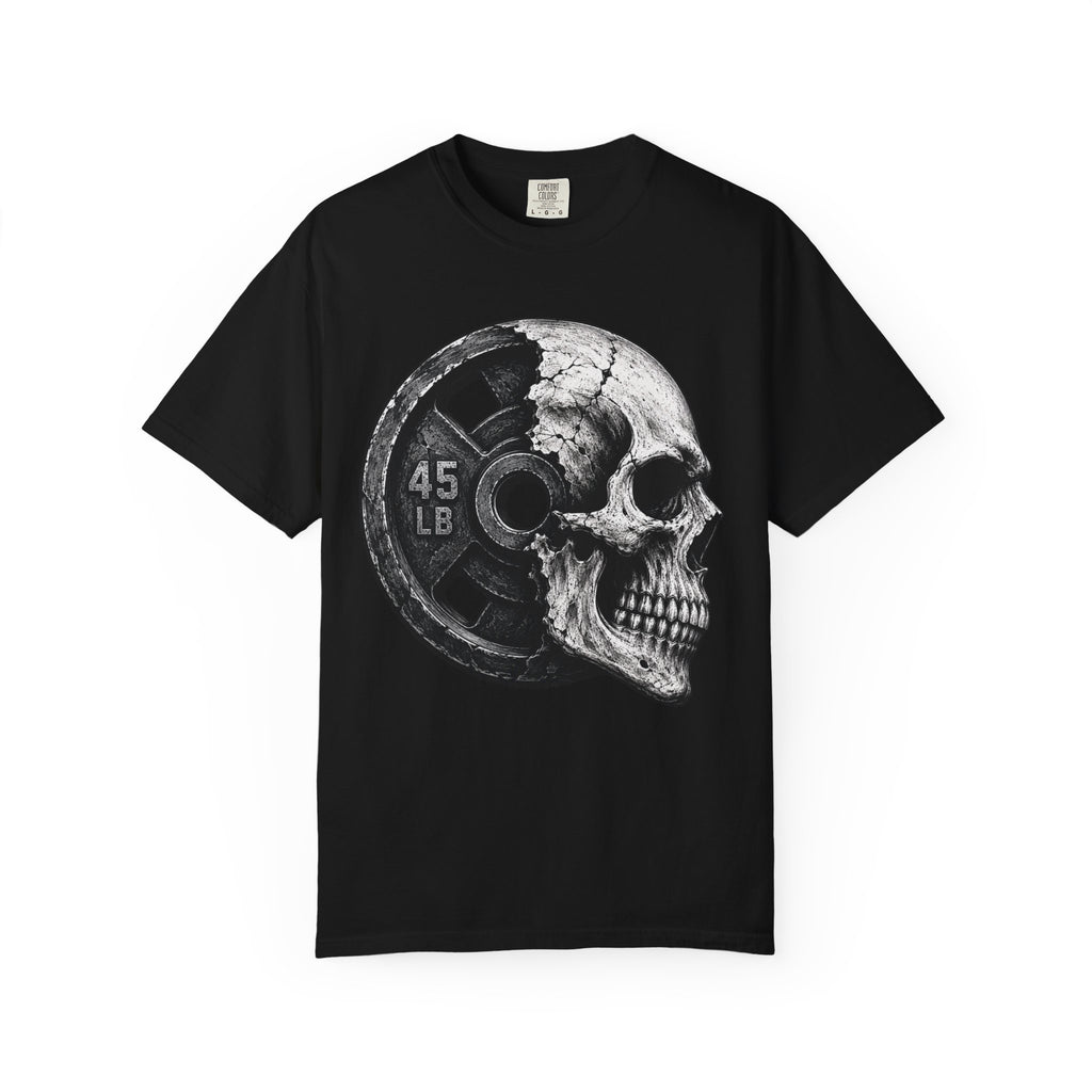 Powerlifting Skull Weight Plate T-shirt