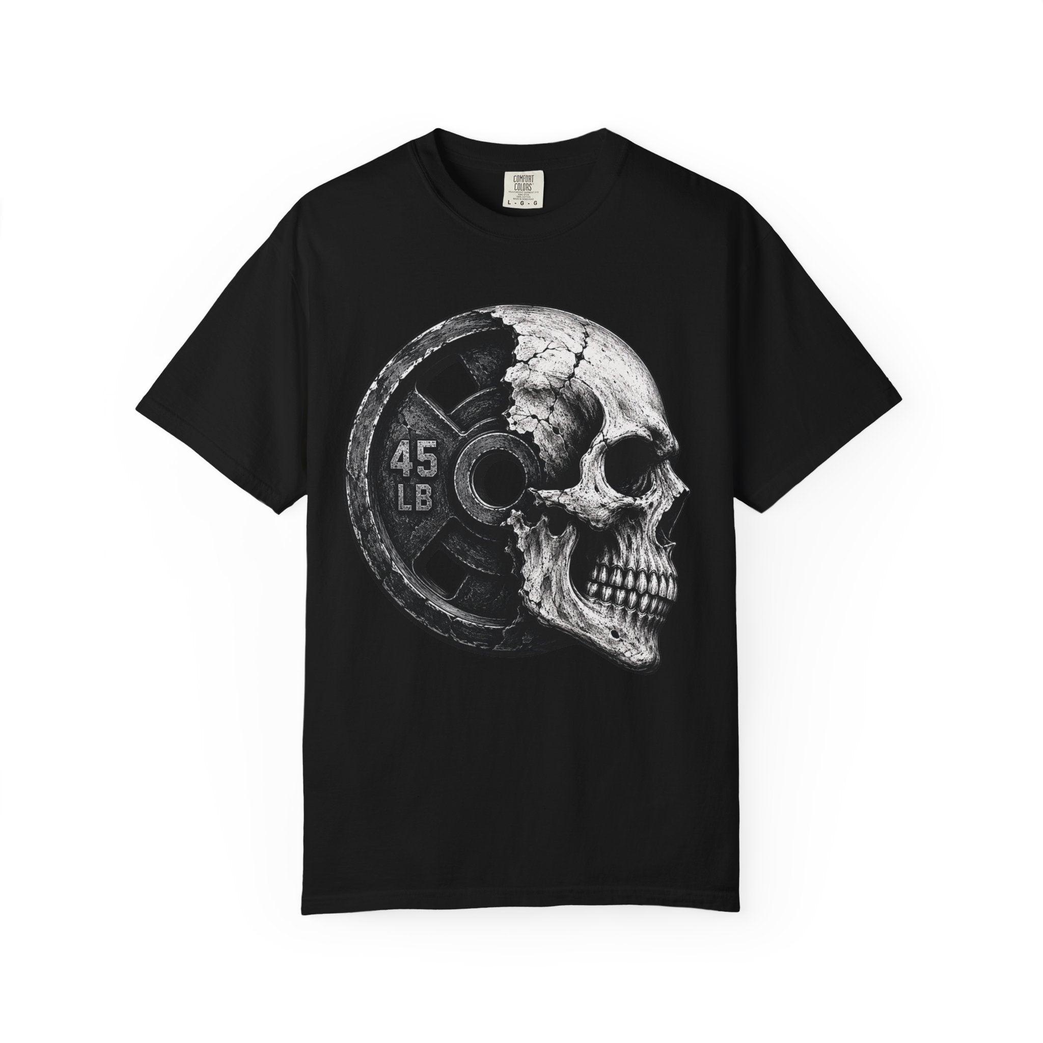 Powerlifting Skull Weight Plate T-shirt