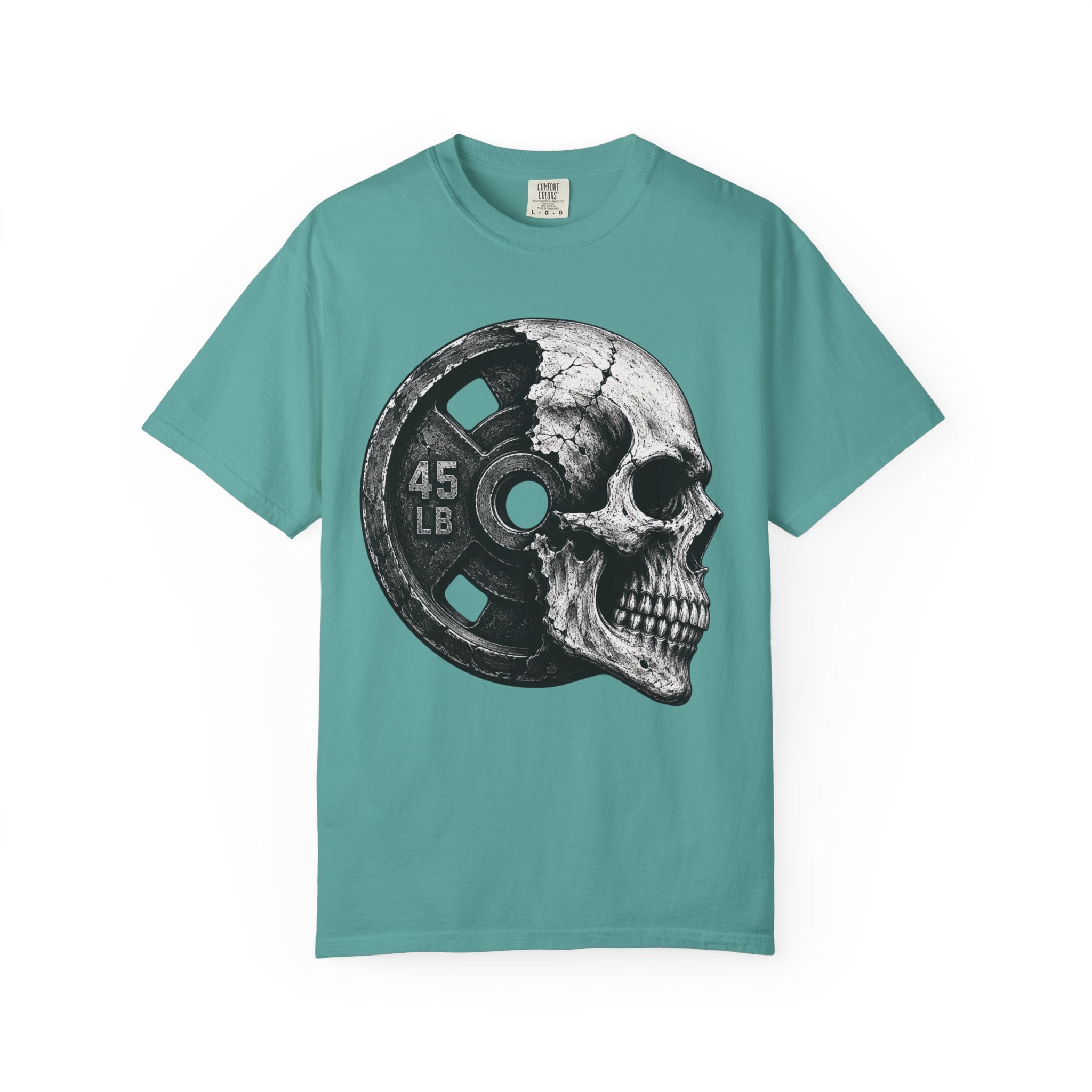 Powerlifting Skull Weight Plate T-shirt