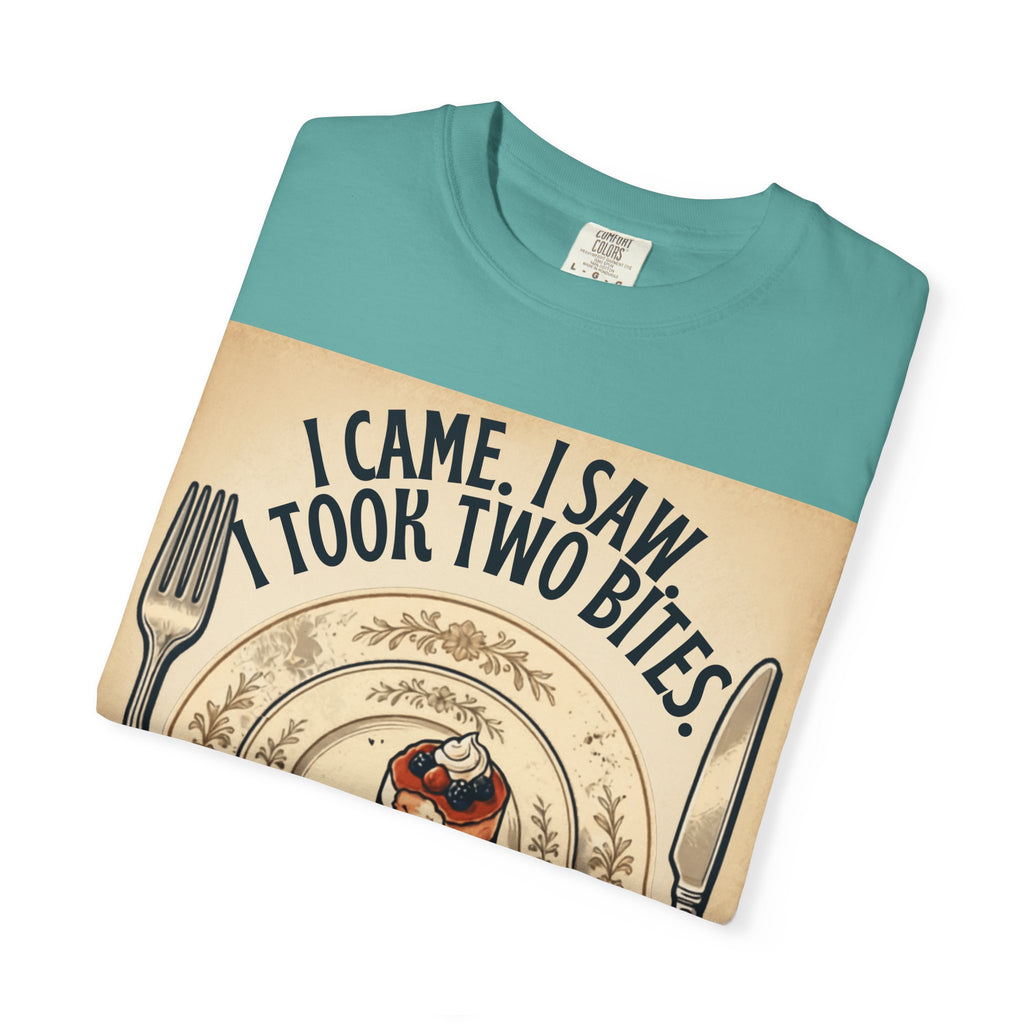 Semaglutide Funny T-Shirt – "I Came, I Saw, Took Two Bites" Weight-Loss Humor Tee
