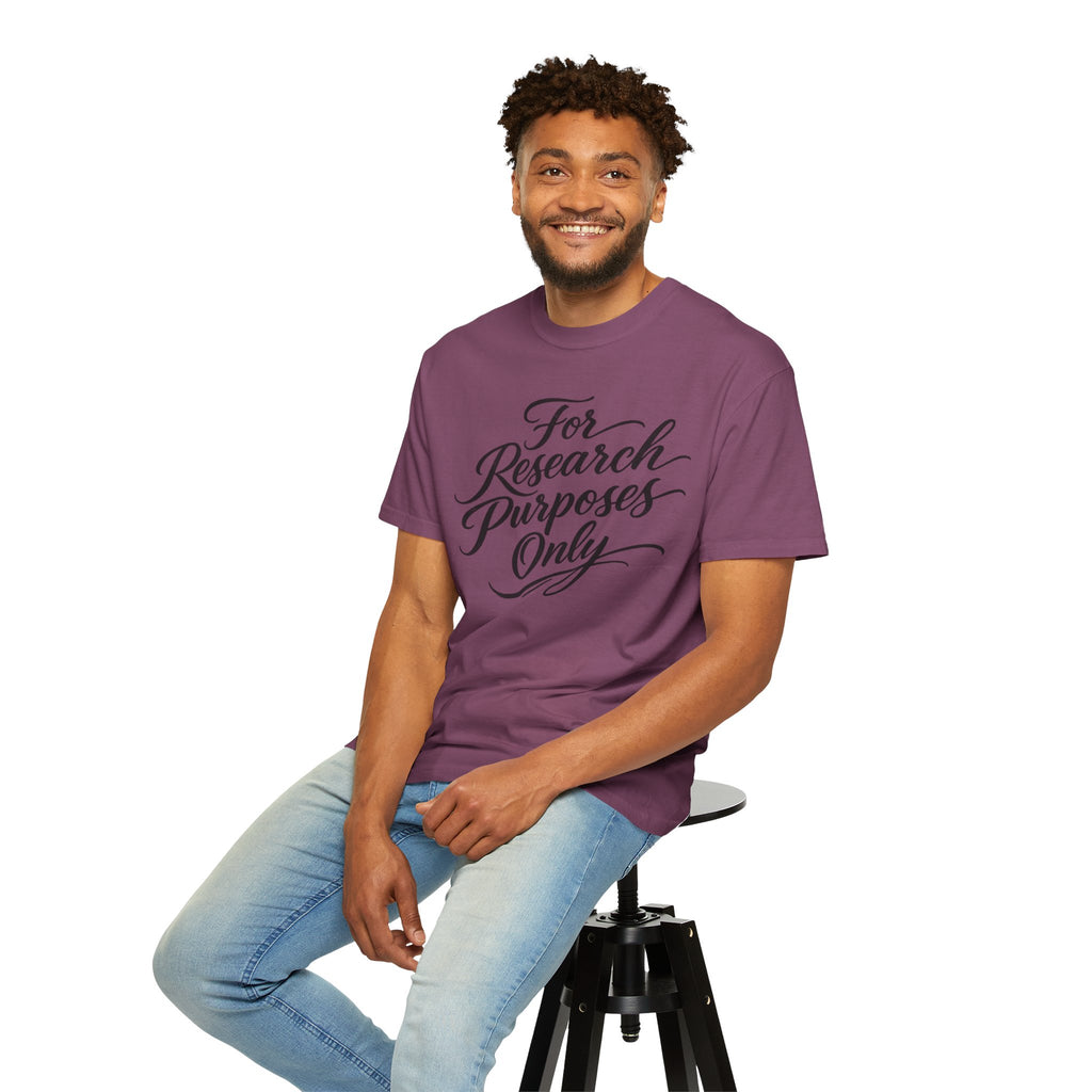 "For Research Purposes Only" Cursive T-Shirt — Peptide Research IYKYK Tee