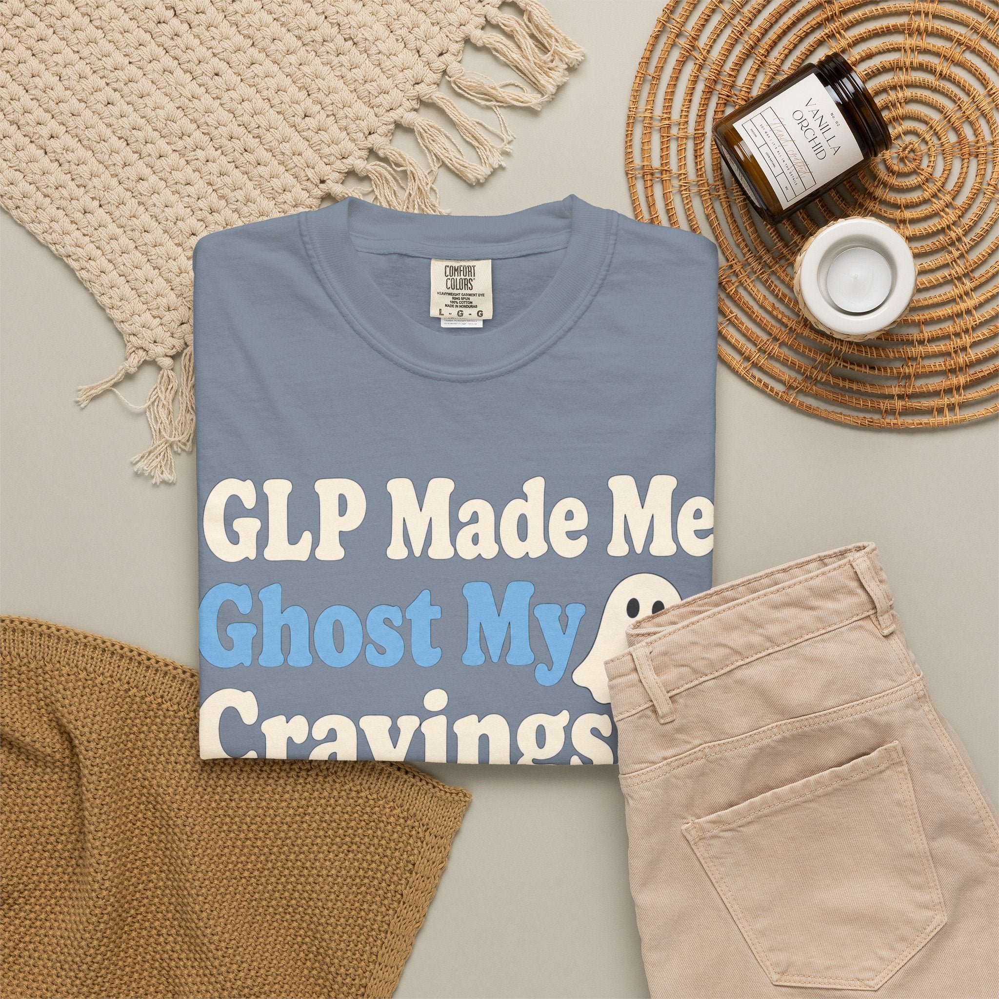 GLP Made Me Ghost My Cravings T-Shirt — Funny GLP & Weight Loss Insider Tee