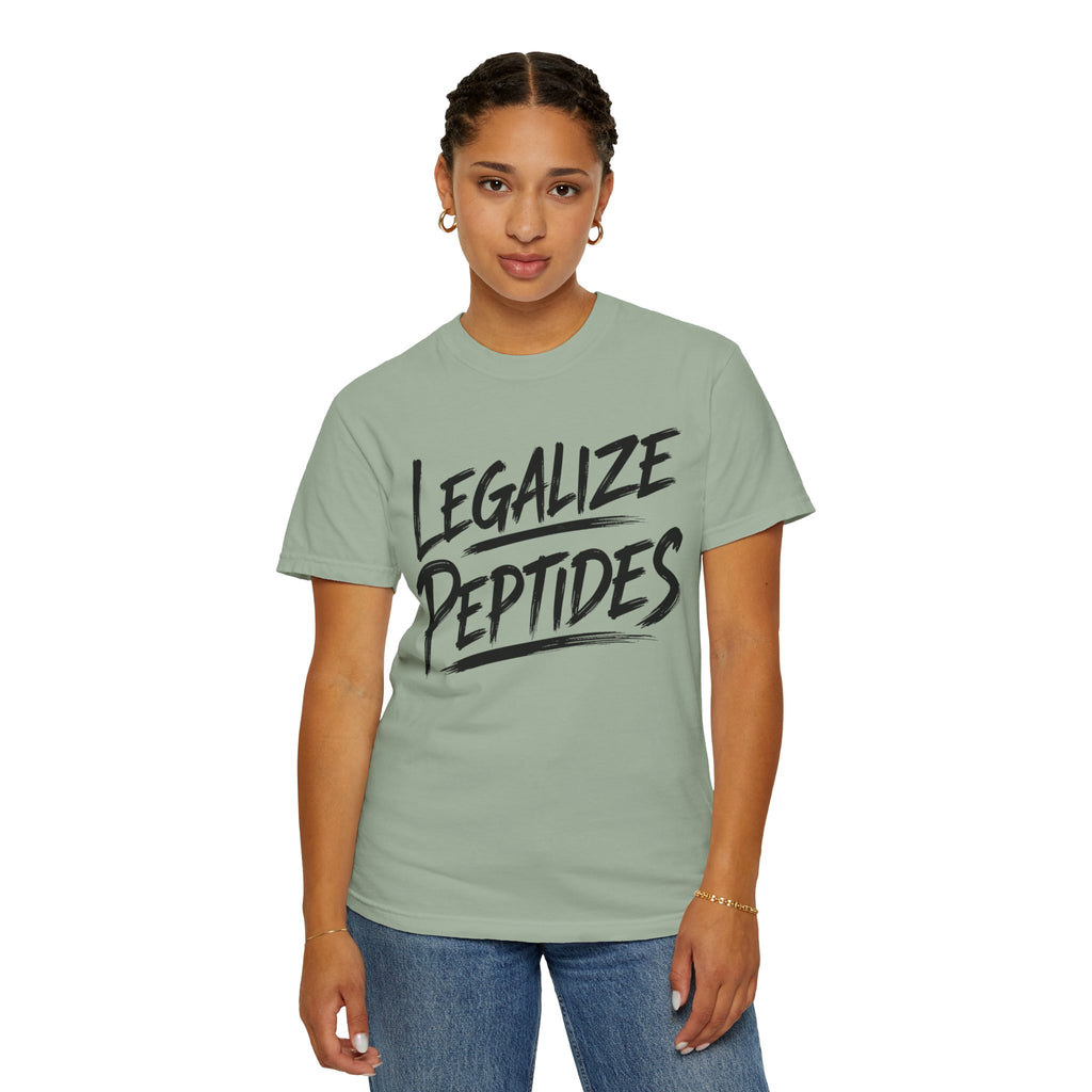 Legalize Peptides T-Shirt — Bold Script Science Advocacy Tee