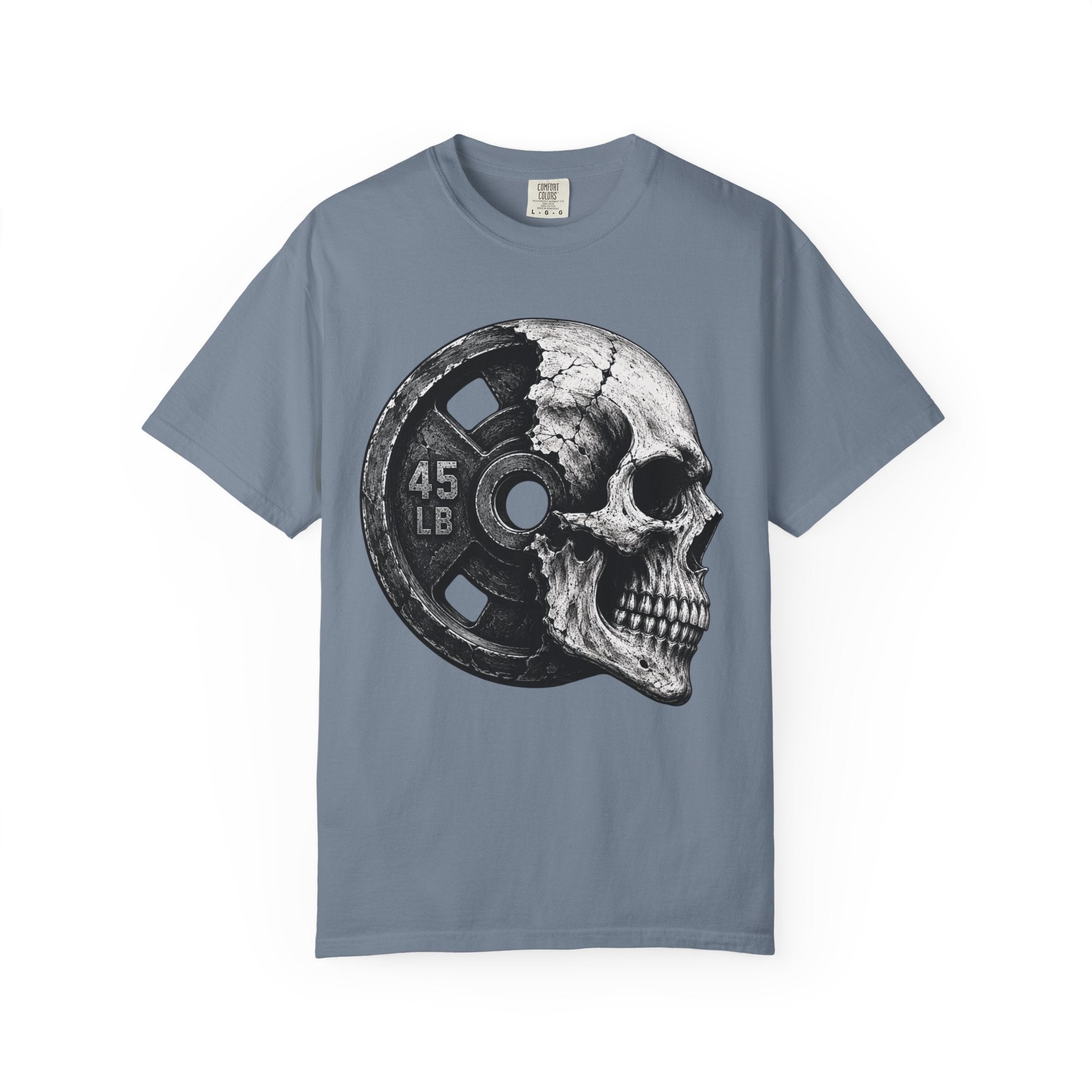 Powerlifting Skull Weight Plate T-shirt