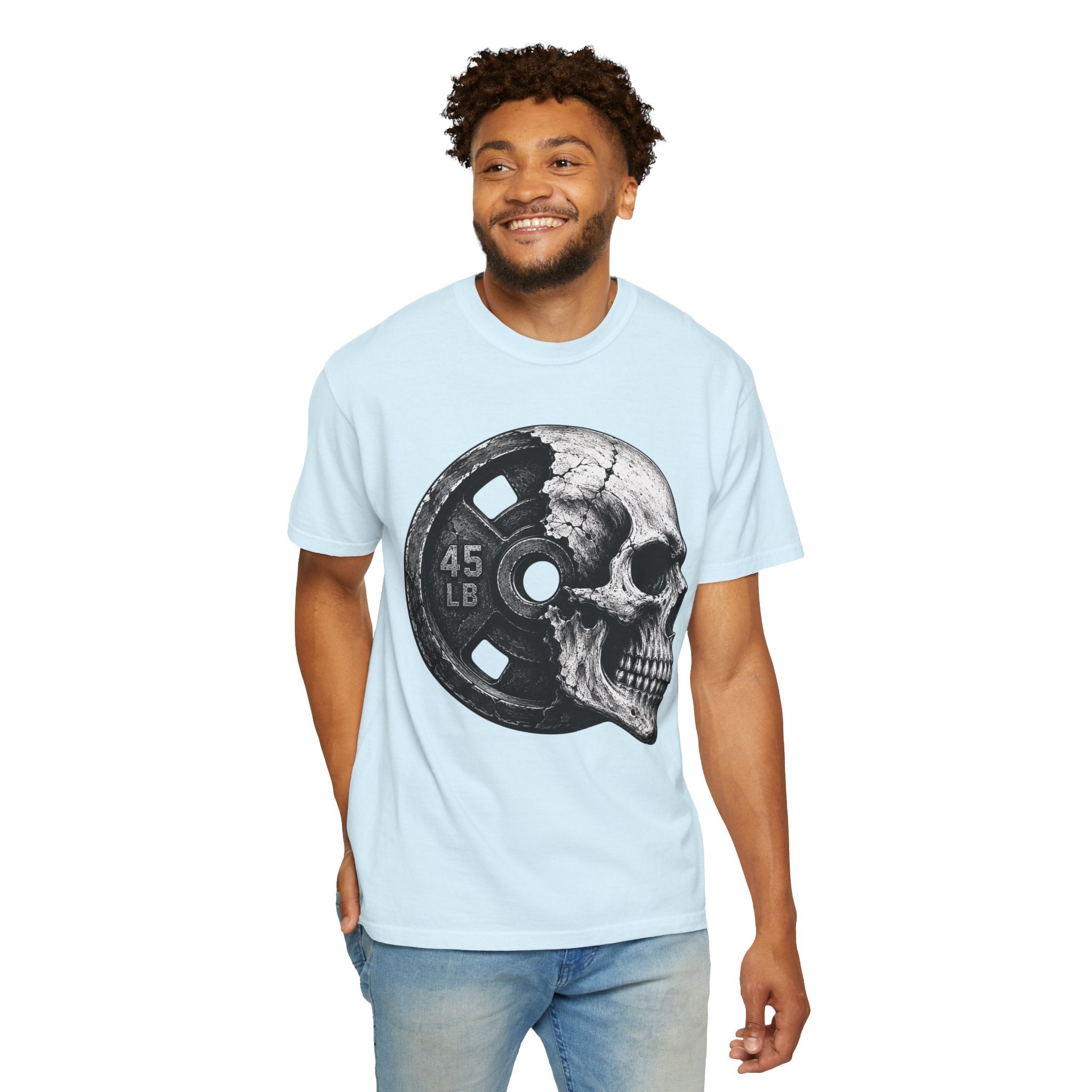 Powerlifting Skull Weight Plate T-shirt