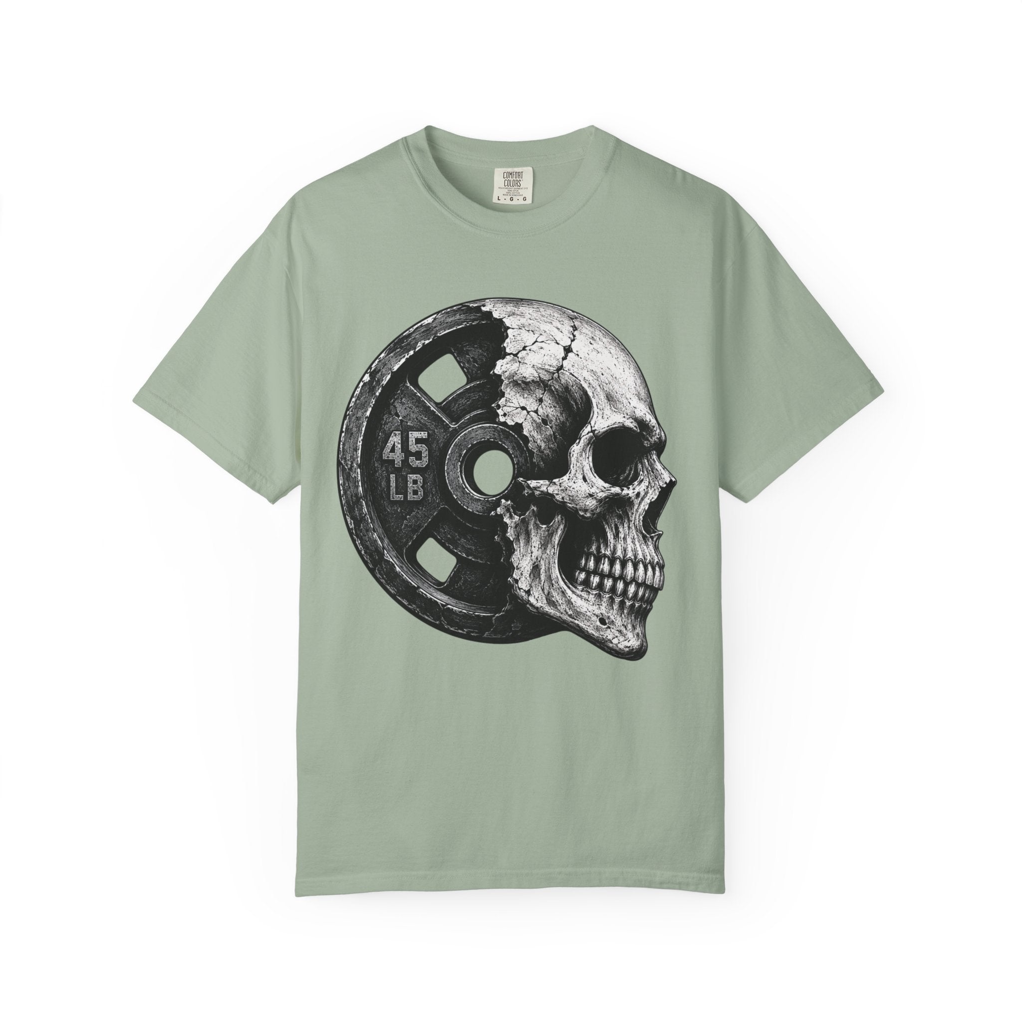 Powerlifting Skull Weight Plate T-shirt