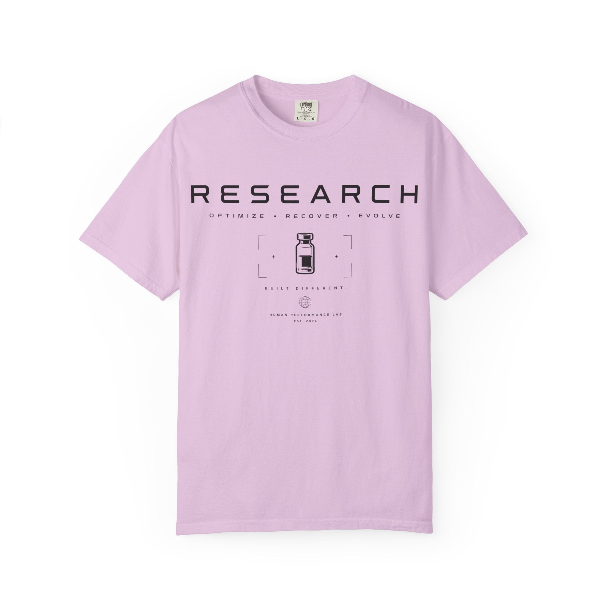 Research — Human Performance Lab T‑Shirt: "Optimize Recover Evolve"