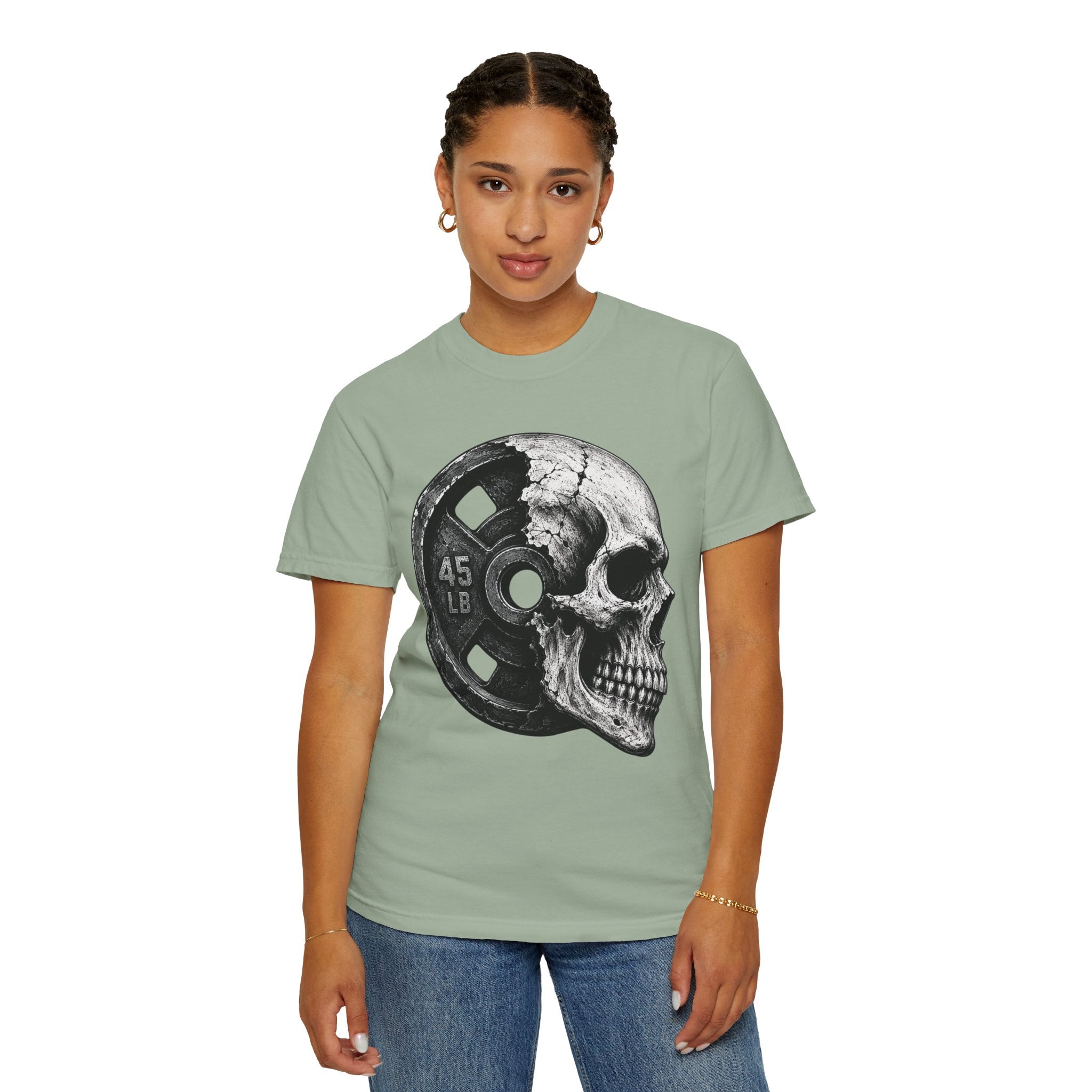Powerlifting Skull Weight Plate T-shirt