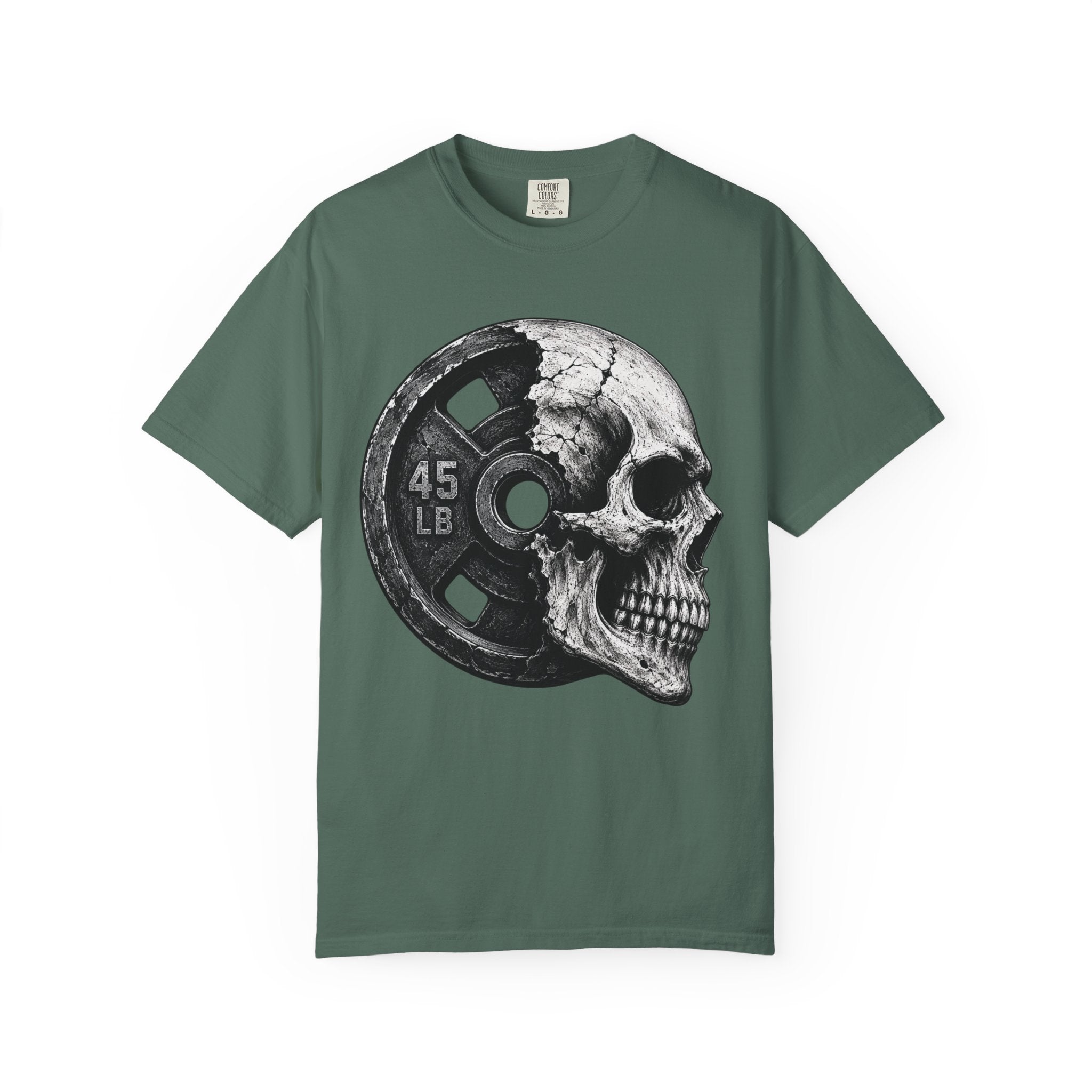 Powerlifting Skull Weight Plate T-shirt