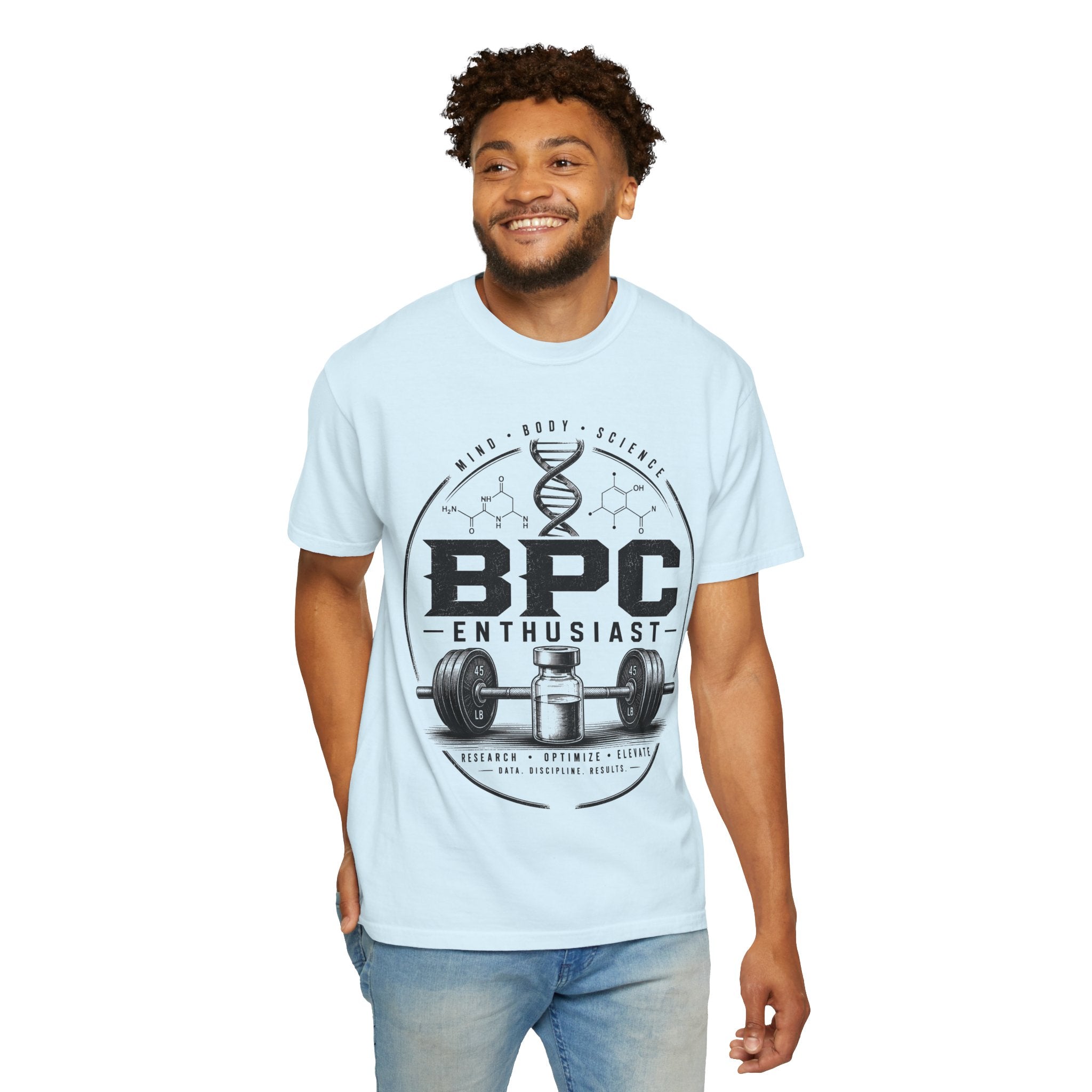BPC Enthusiast T‑Shirt — Barbell & Supplement Fitness Tee