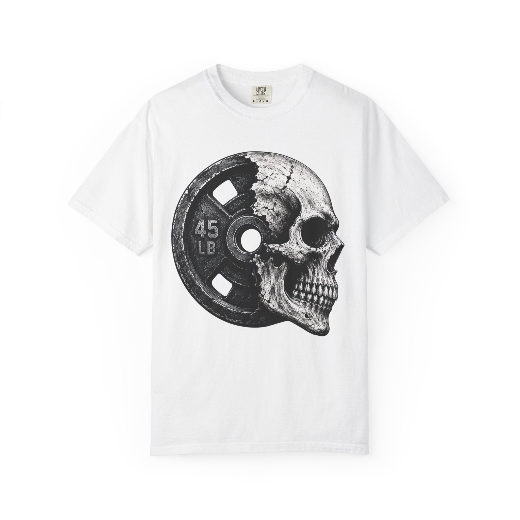 Powerlifting Skull Weight Plate T-shirt