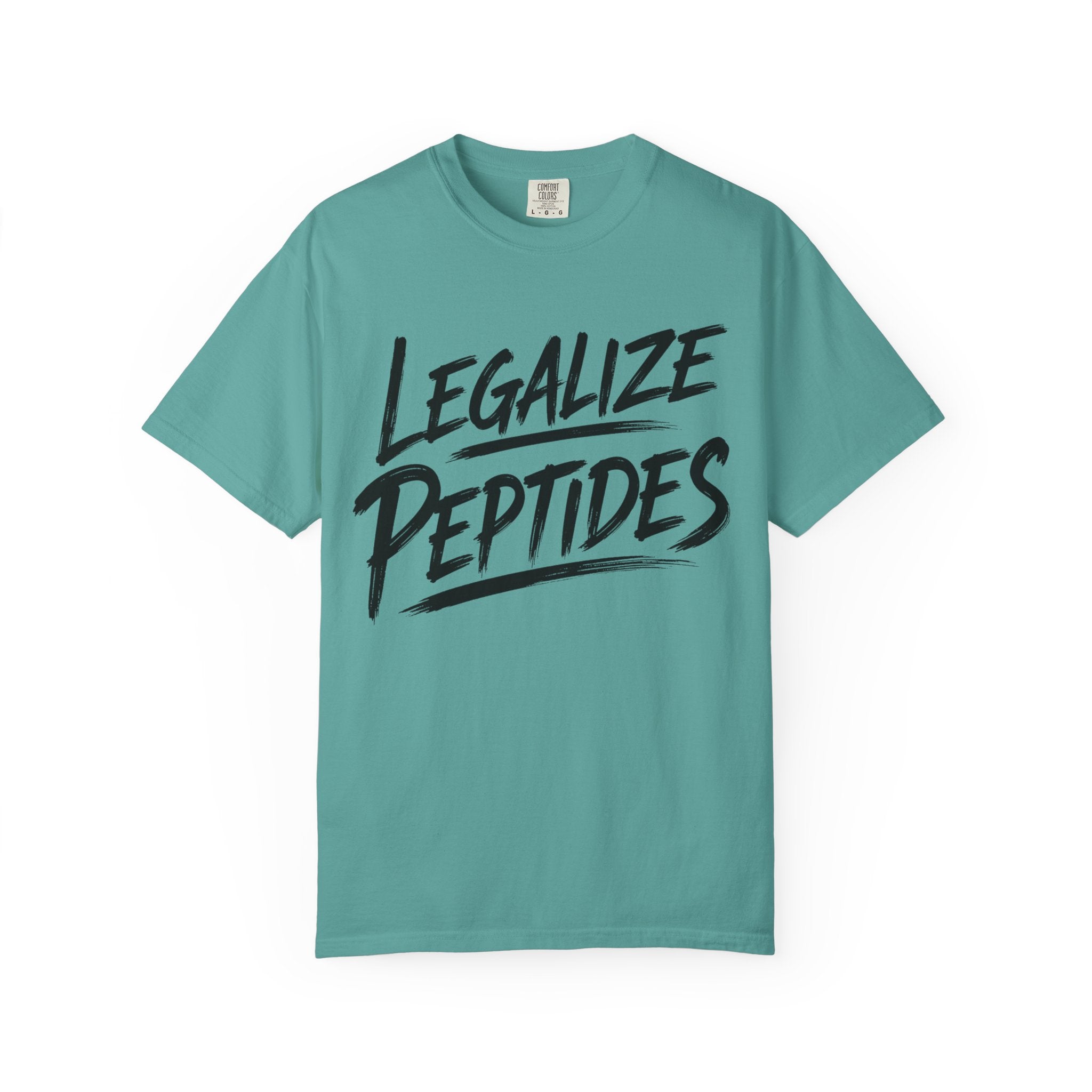 Legalize Peptides T-Shirt — Bold Script Science Advocacy Tee