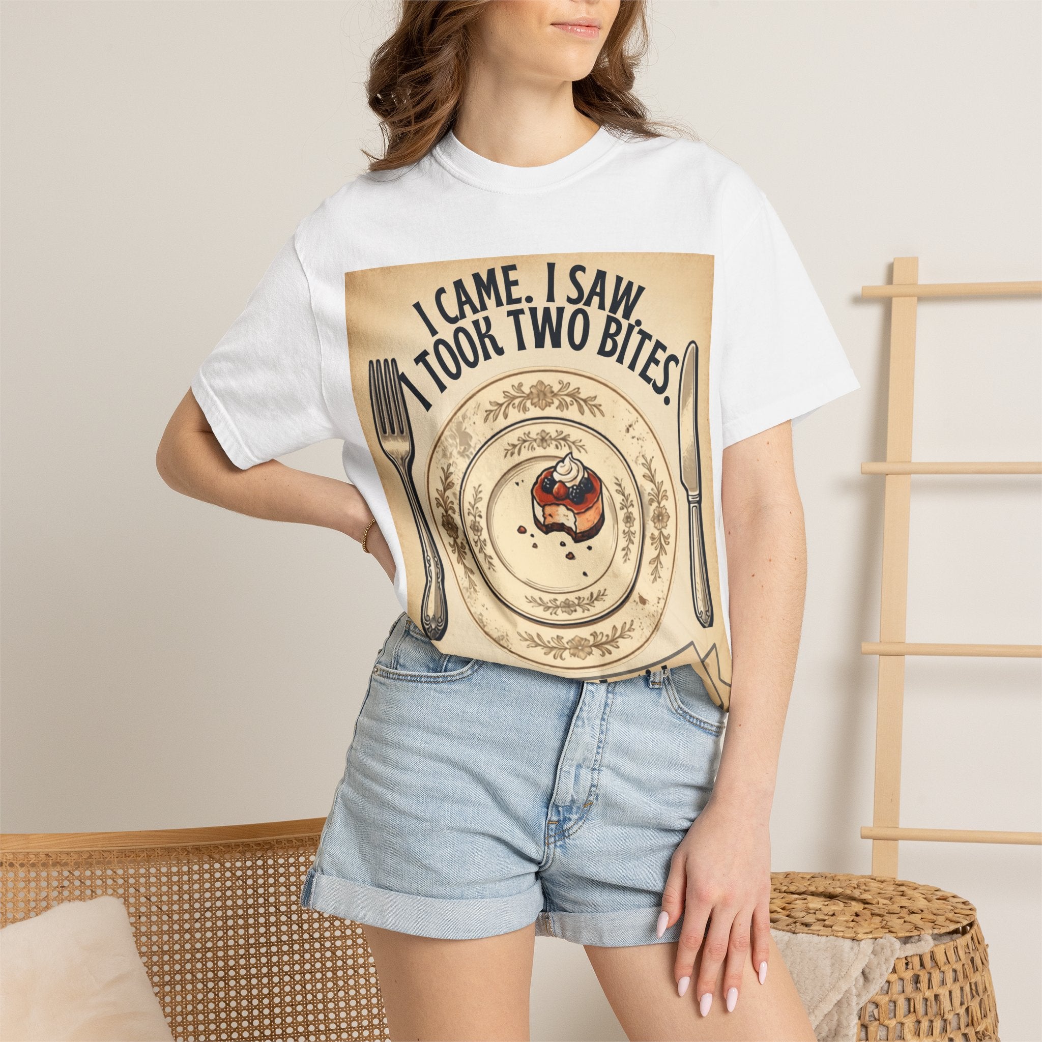 Semaglutide Funny T-Shirt – "I Came, I Saw, Took Two Bites" Weight-Loss Humor Tee